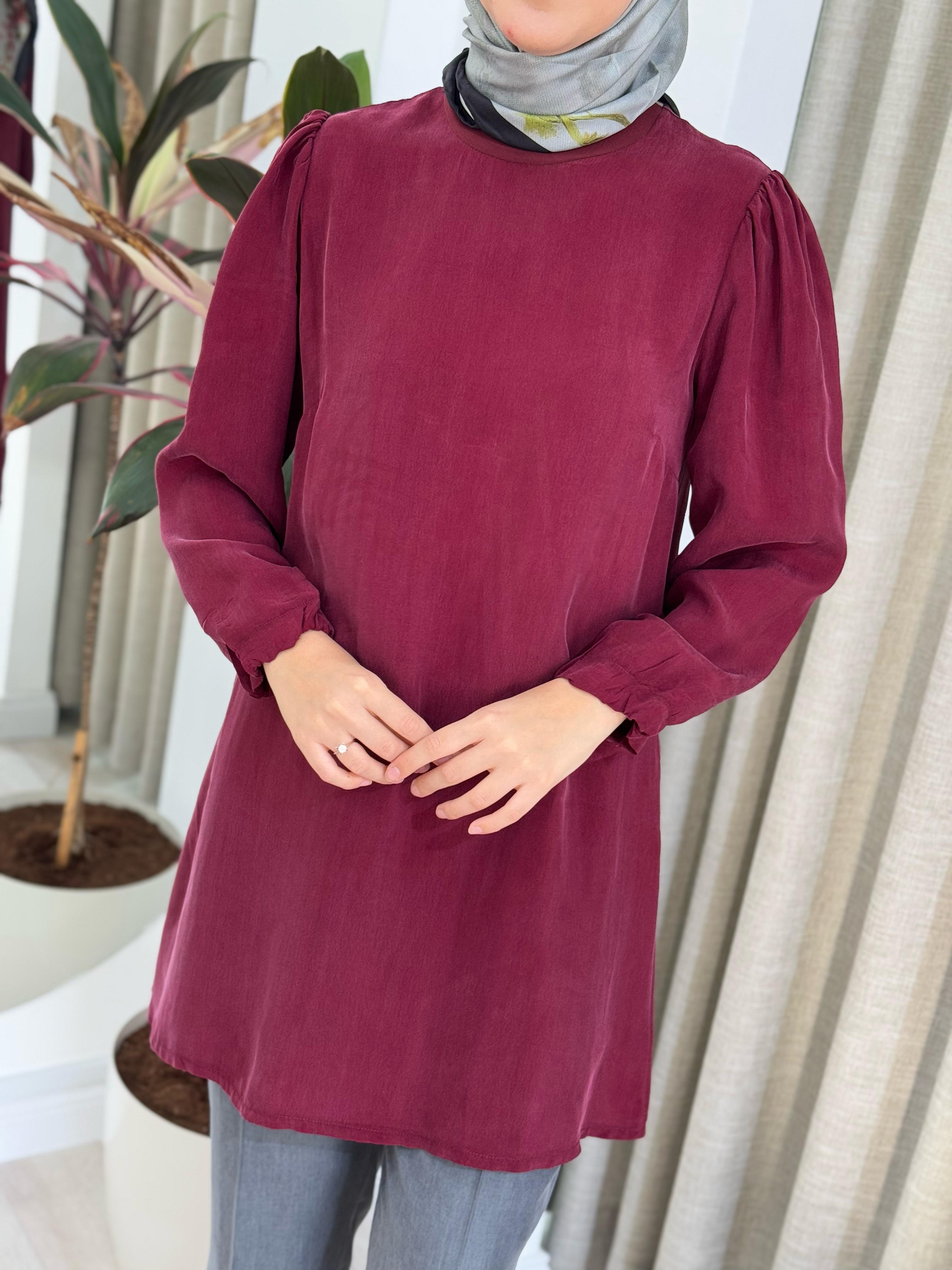 Misswhence Bordo İpek Tunik 37025