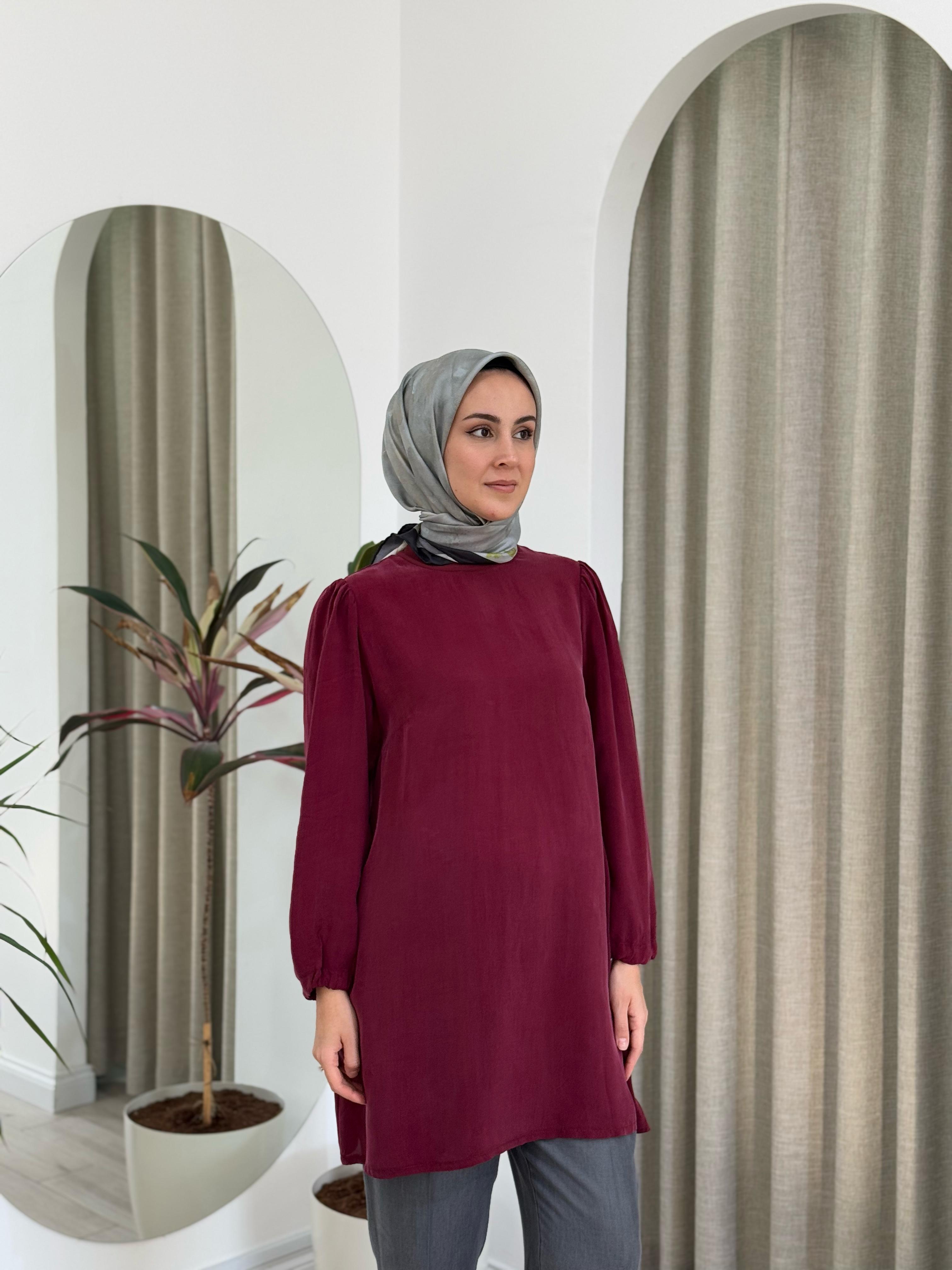 Misswhence Bordo İpek Tunik 37025