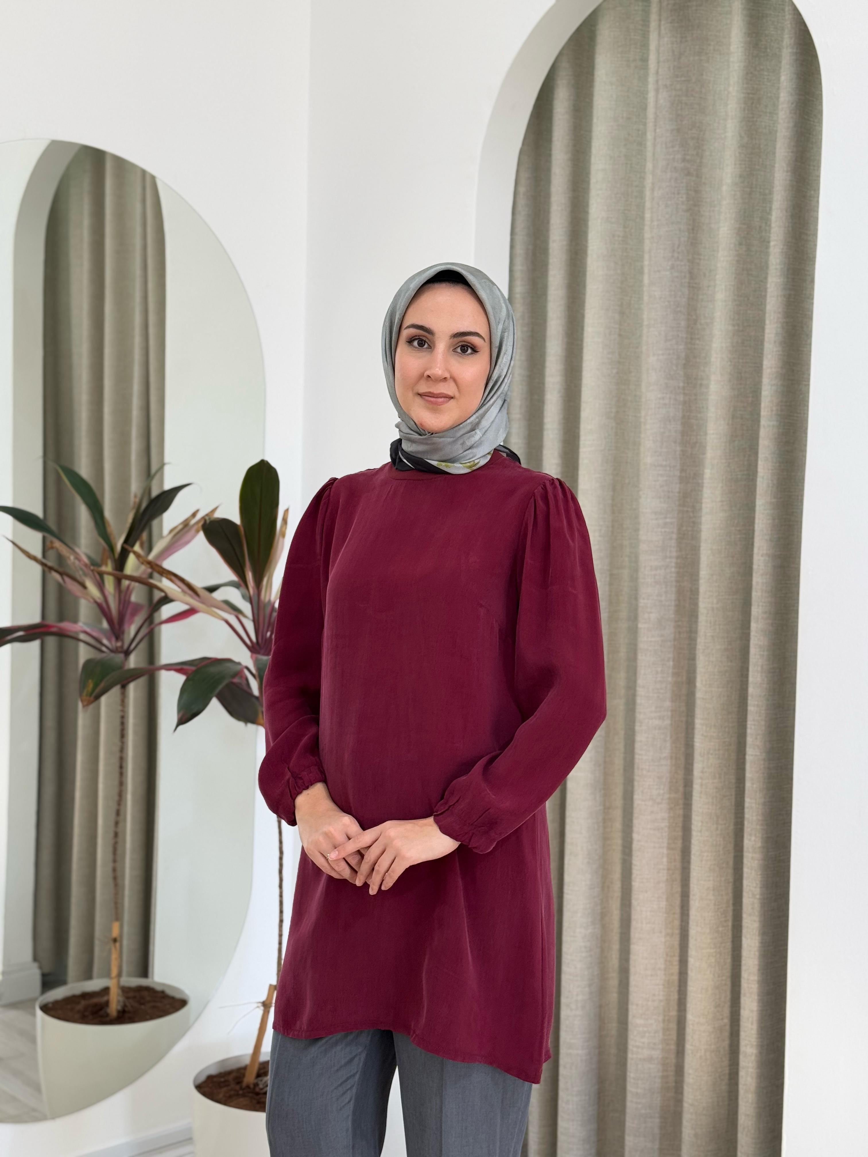 Misswhence Bordo İpek Tunik 37025