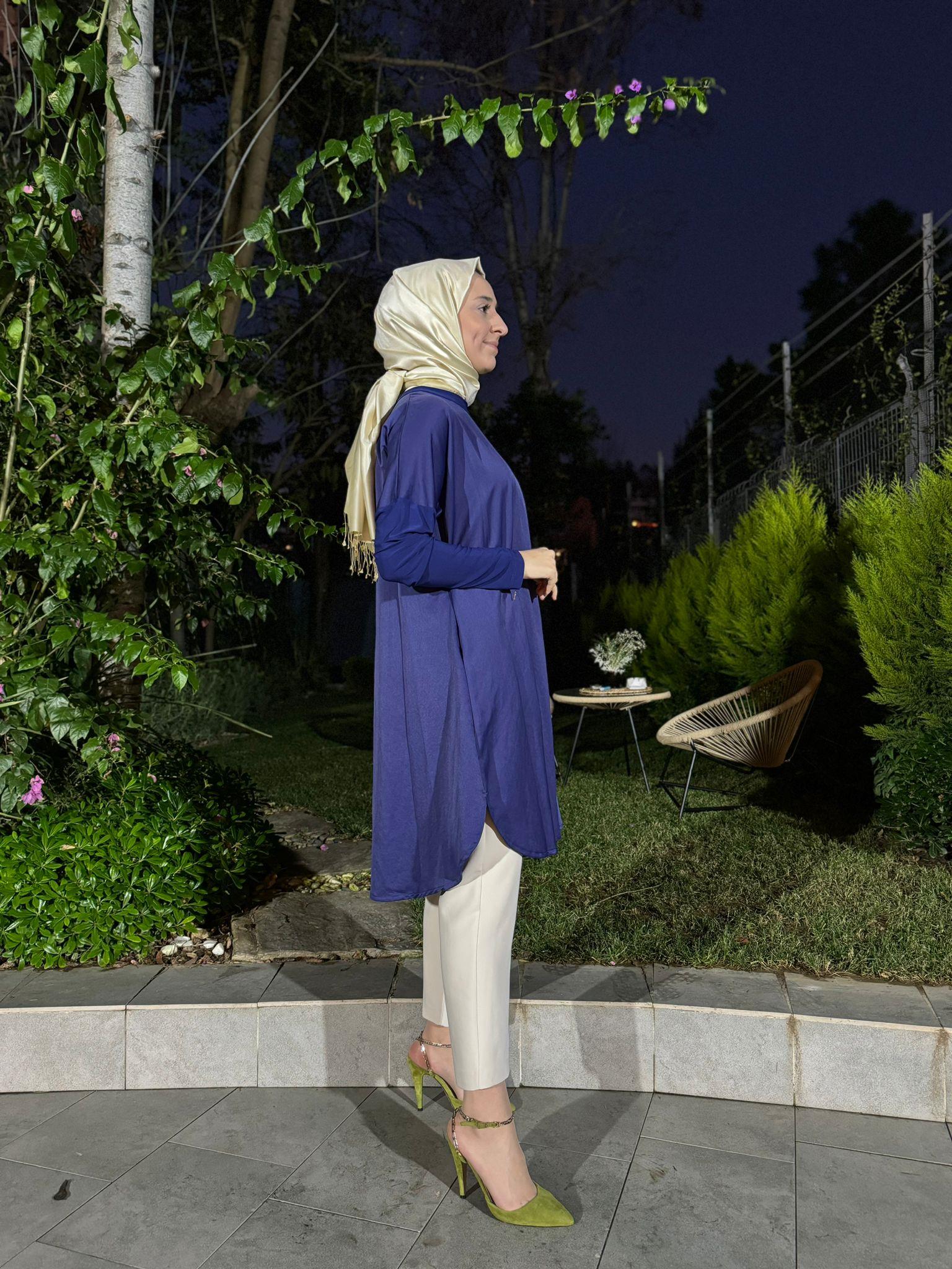 Misswhence Boyunluklu Tunik Mor 34030
