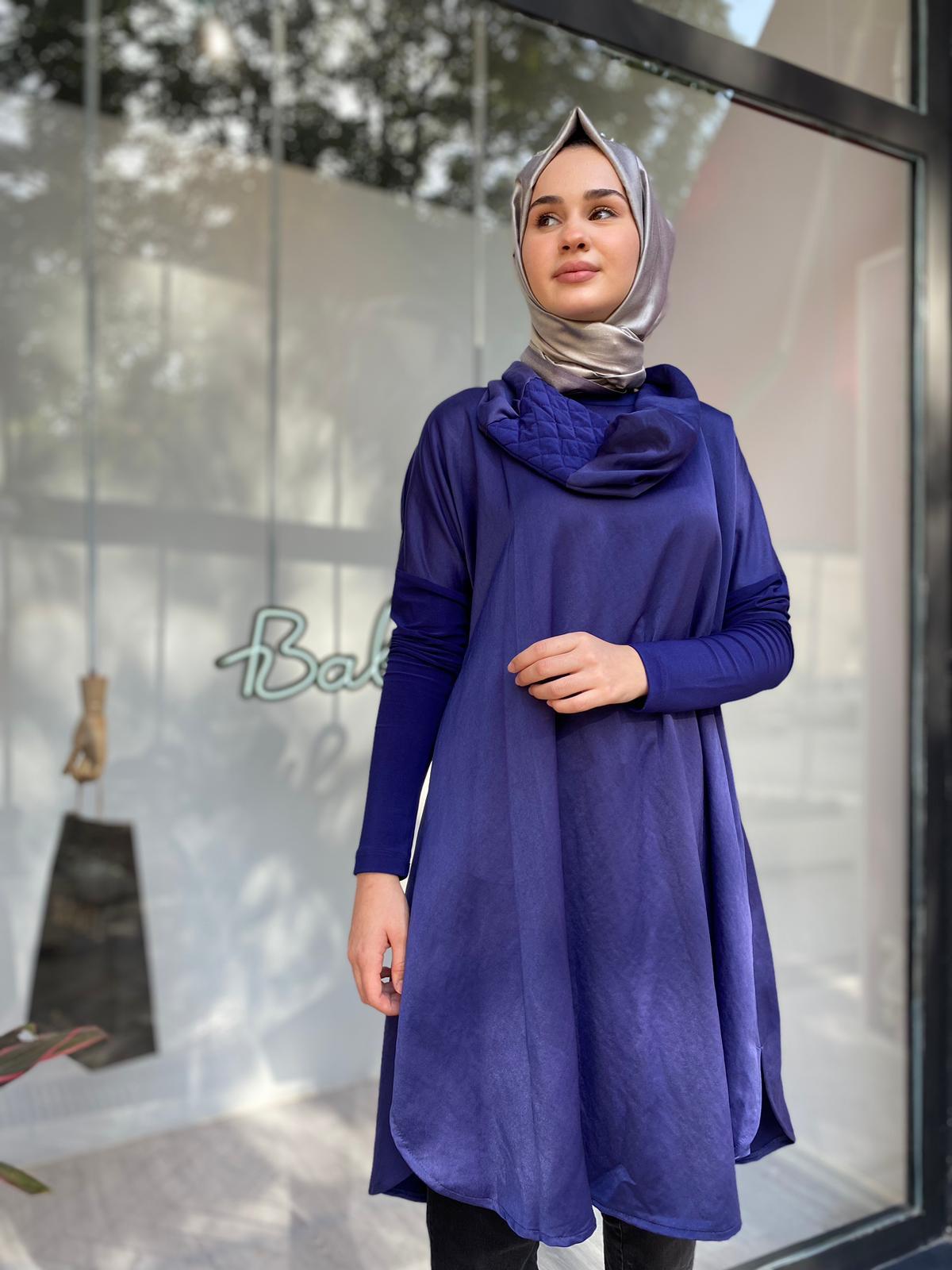 Misswhence Boyunluklu Tunik Mor 34030