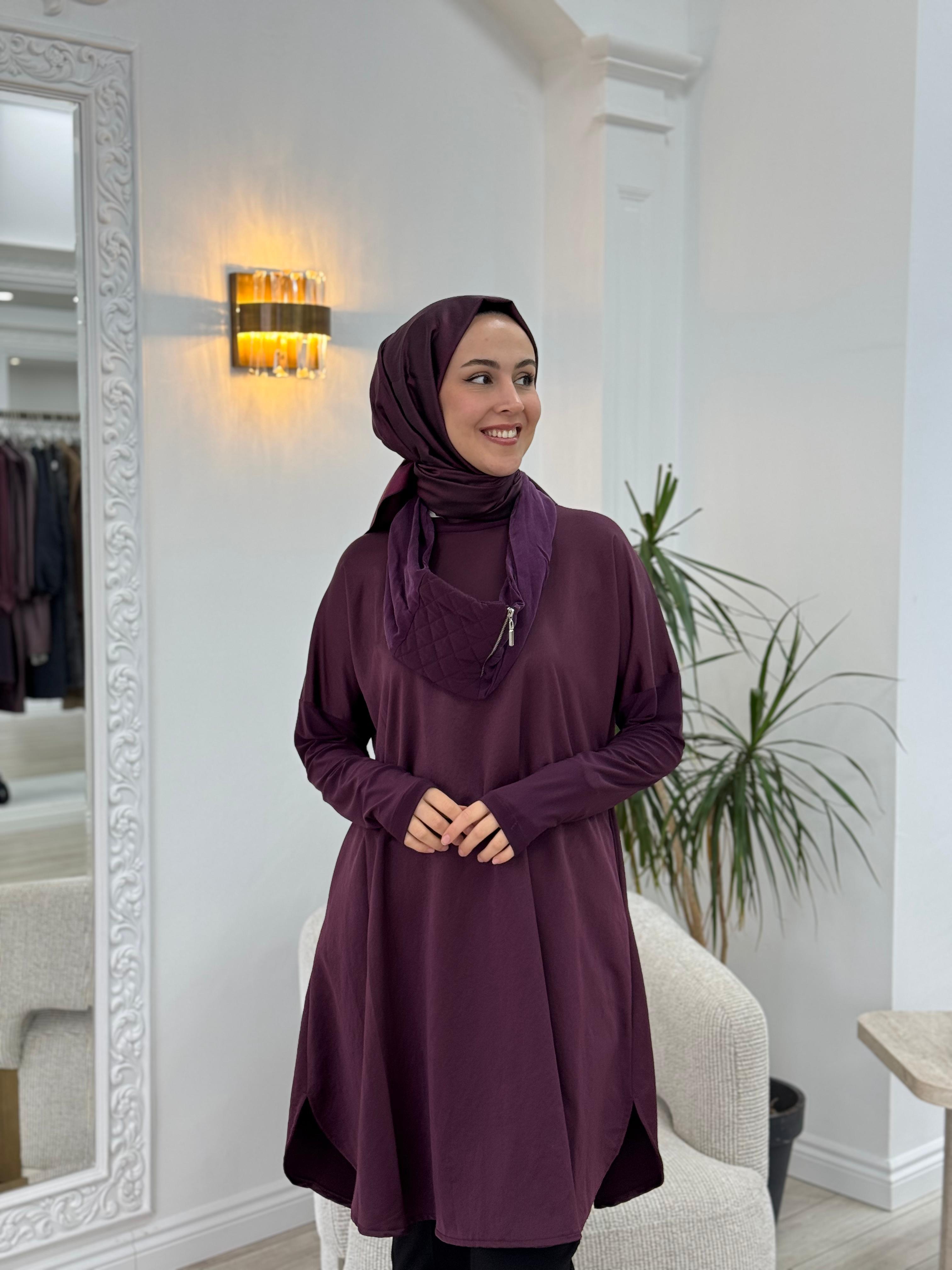 Misswhence Boyunluklu Tunik Mürdüm 34030