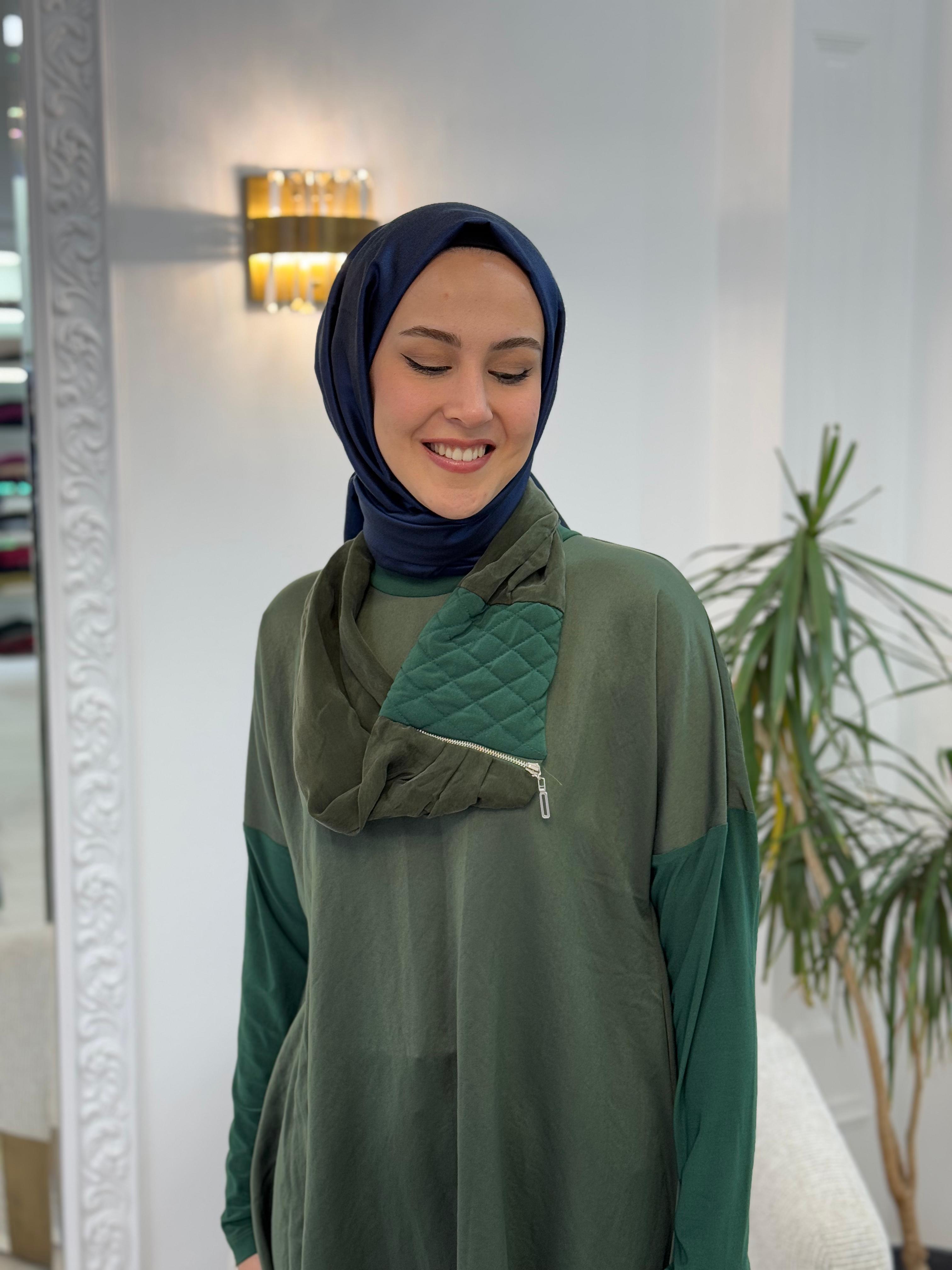 Misswhence Boyunluklu Tunik Yeşil 34030