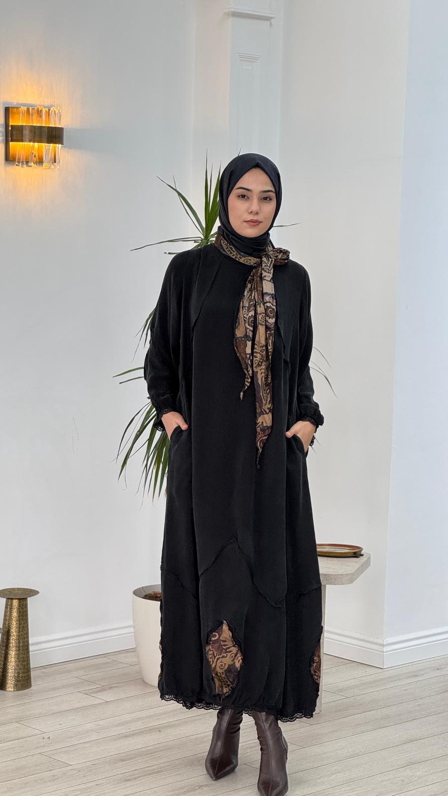Misswhence Büyük Beden Elbise Siyah 3150