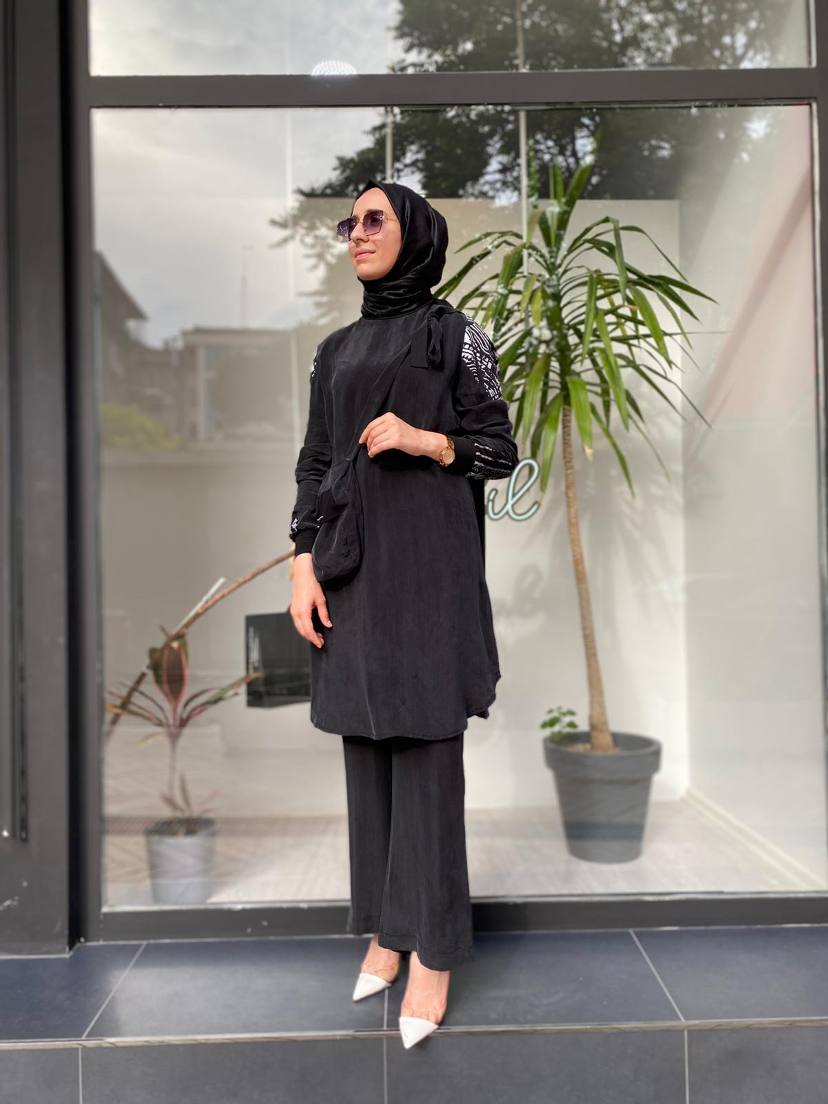 Misswhence Çanta Detay Siyah Tunik 33010
