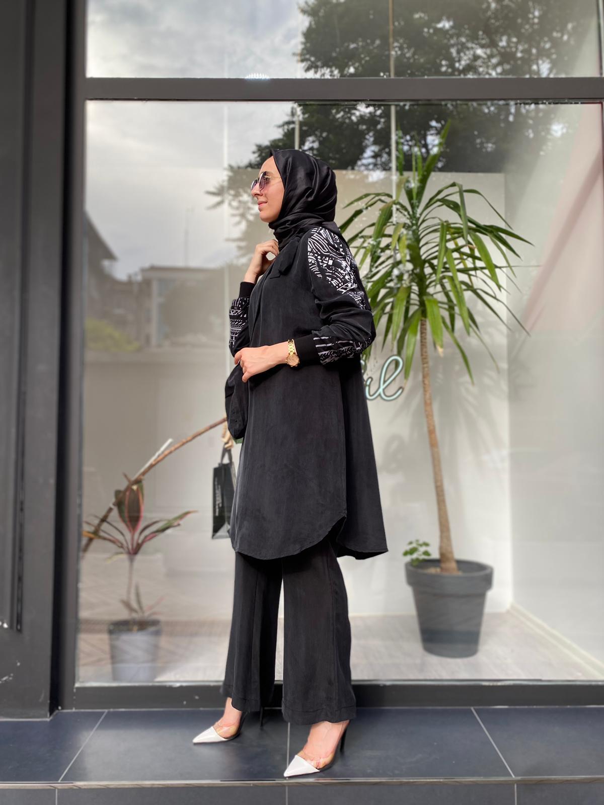 Misswhence Çanta Detay Siyah Tunik 33010