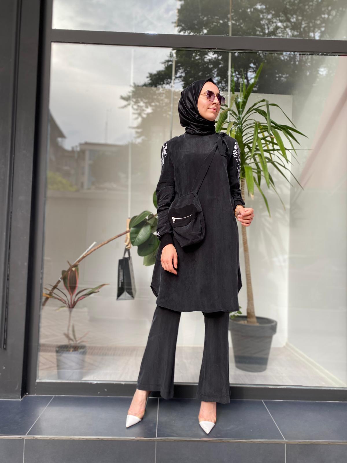 Misswhence Çanta Detay Siyah Tunik 33010