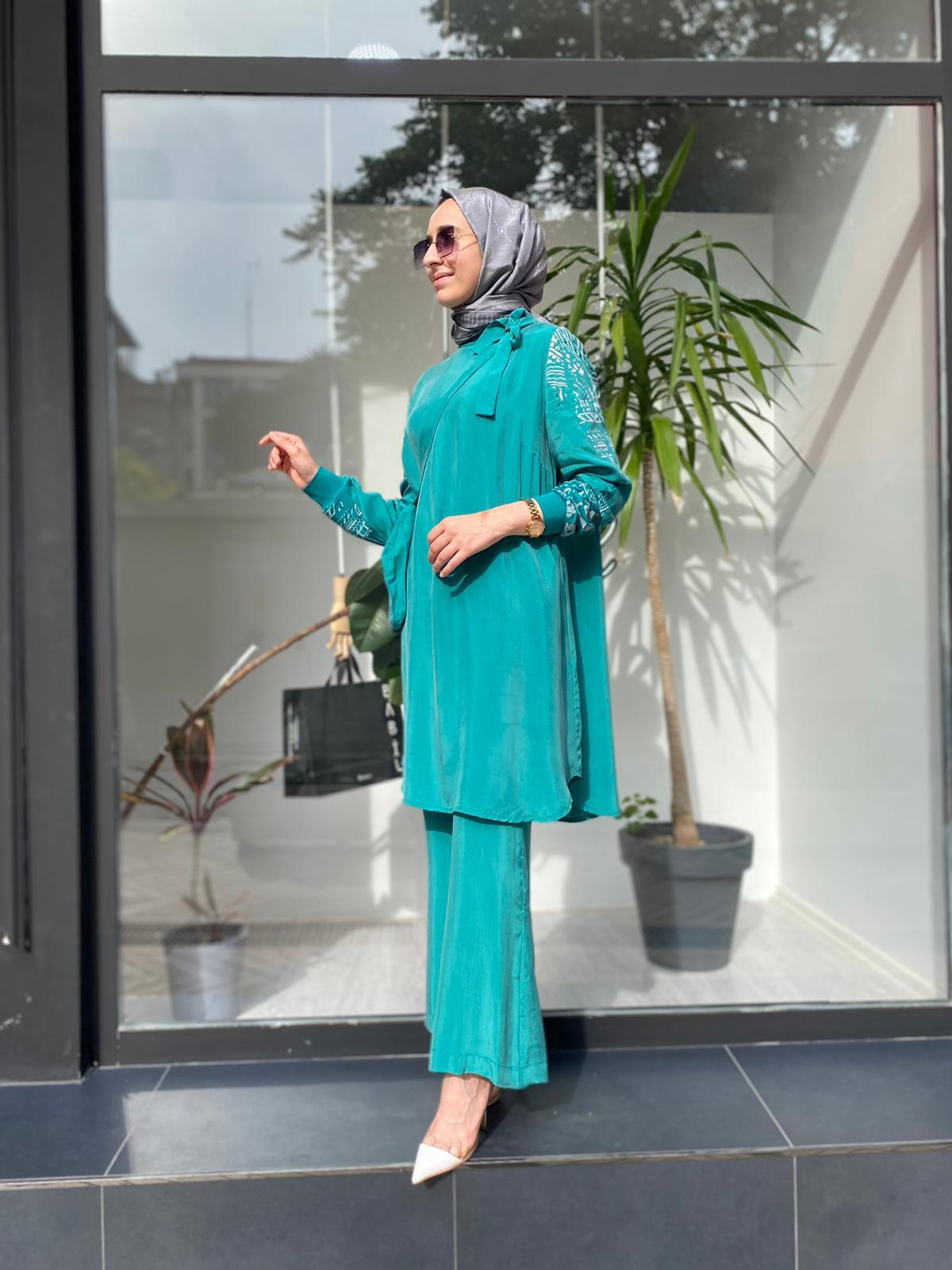 Misswhence Çanta Detay Yeşil Tunik 33010