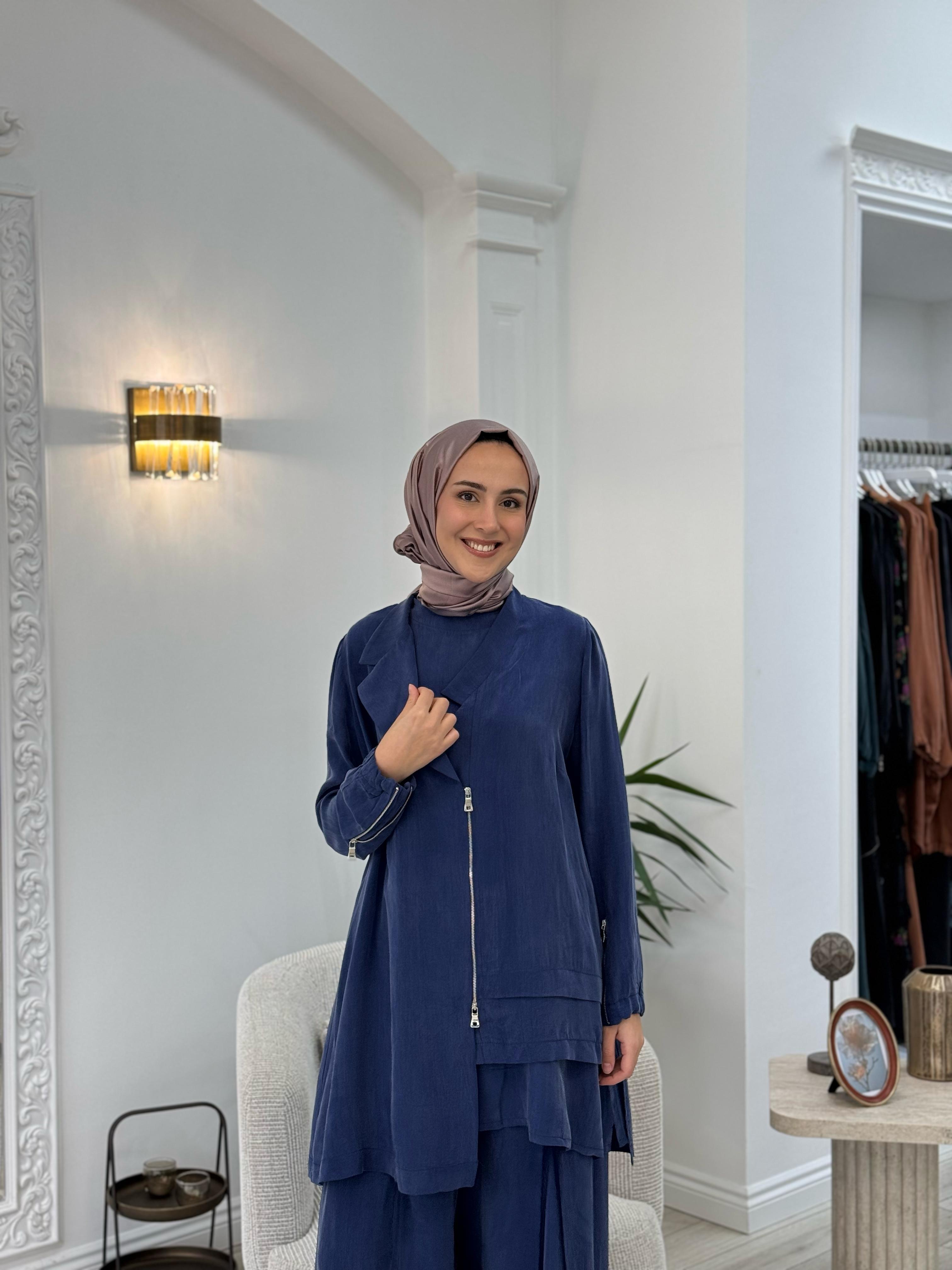 Misswhence Ceket Pantolon Takım İndigo 37205