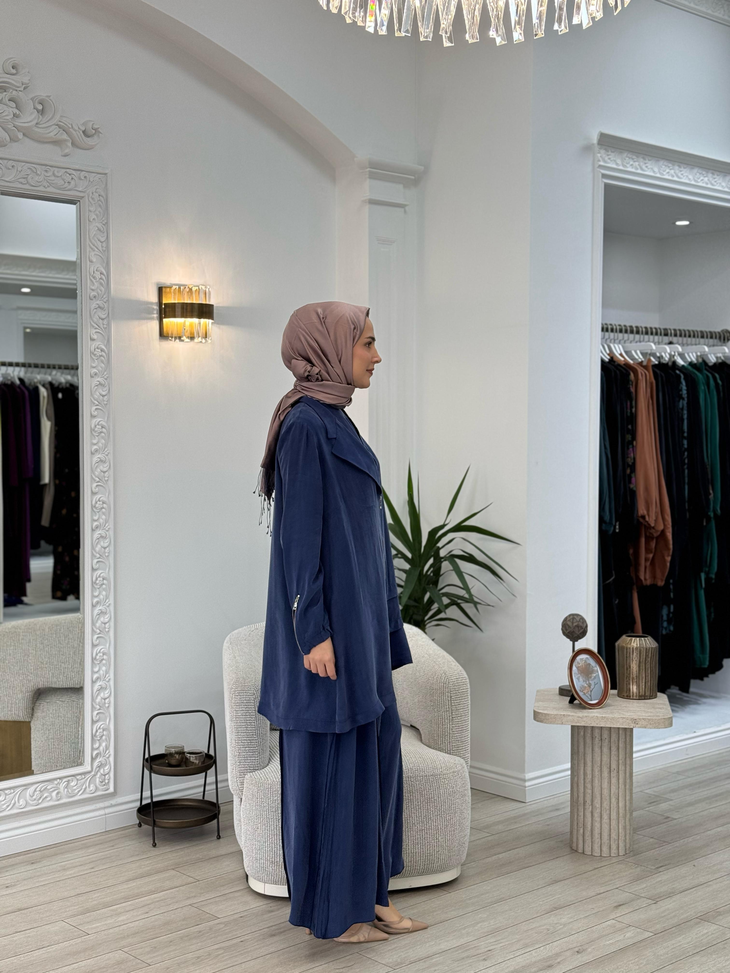Misswhence Ceket Pantolon Takım İndigo 37205