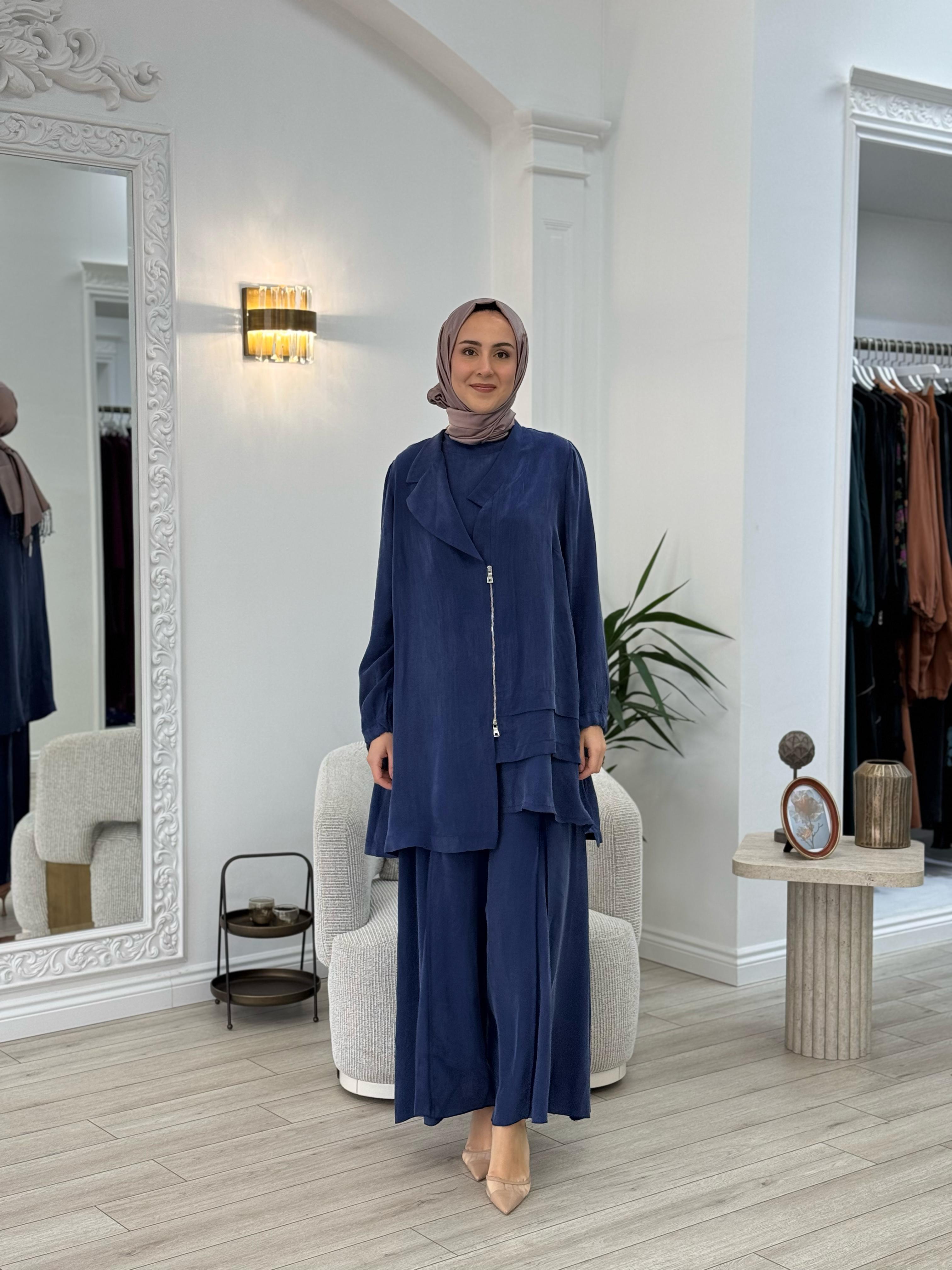 Misswhence Ceket Pantolon Takım İndigo 37205