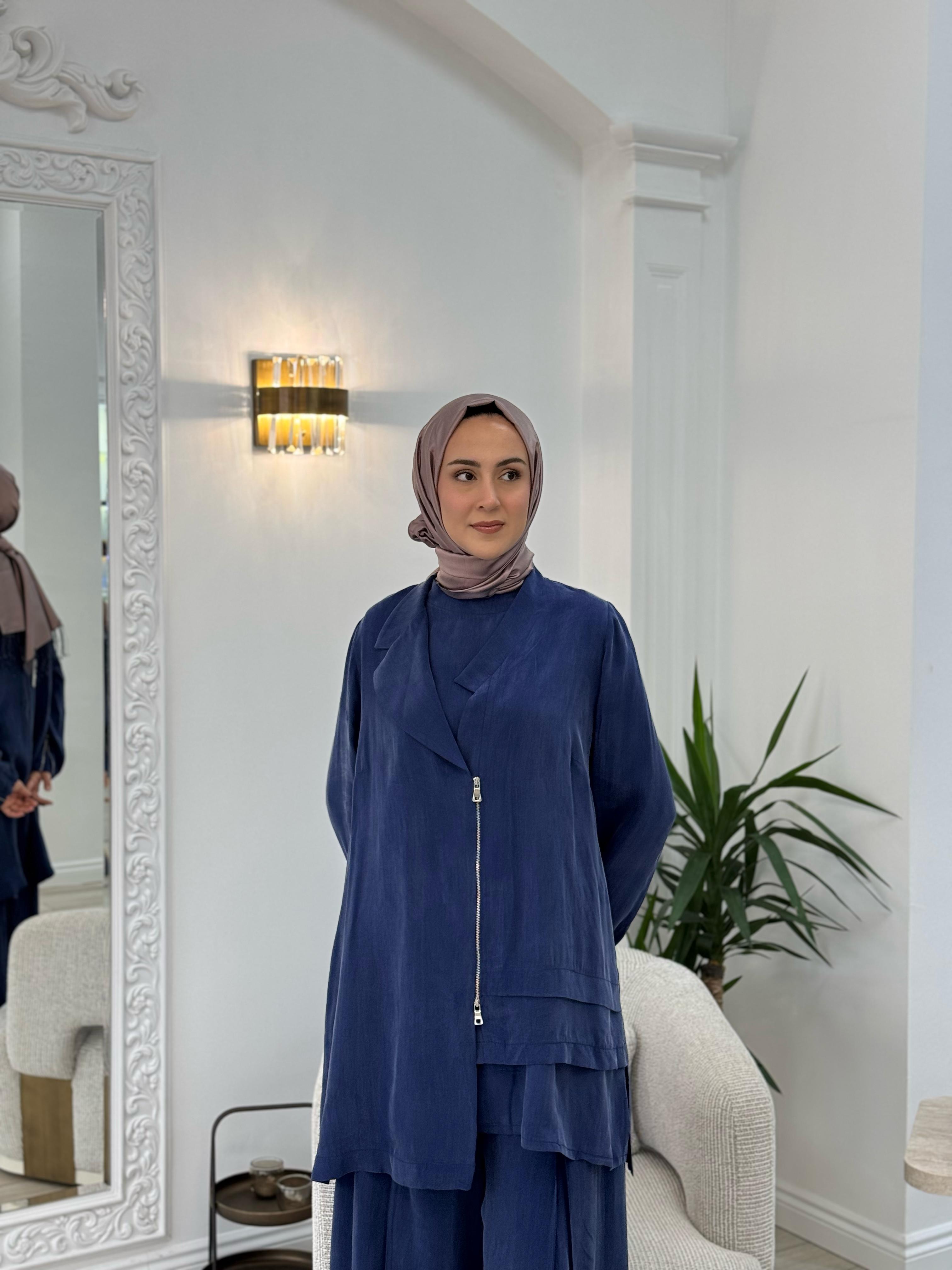 Misswhence Ceket Pantolon Takım İndigo 37205