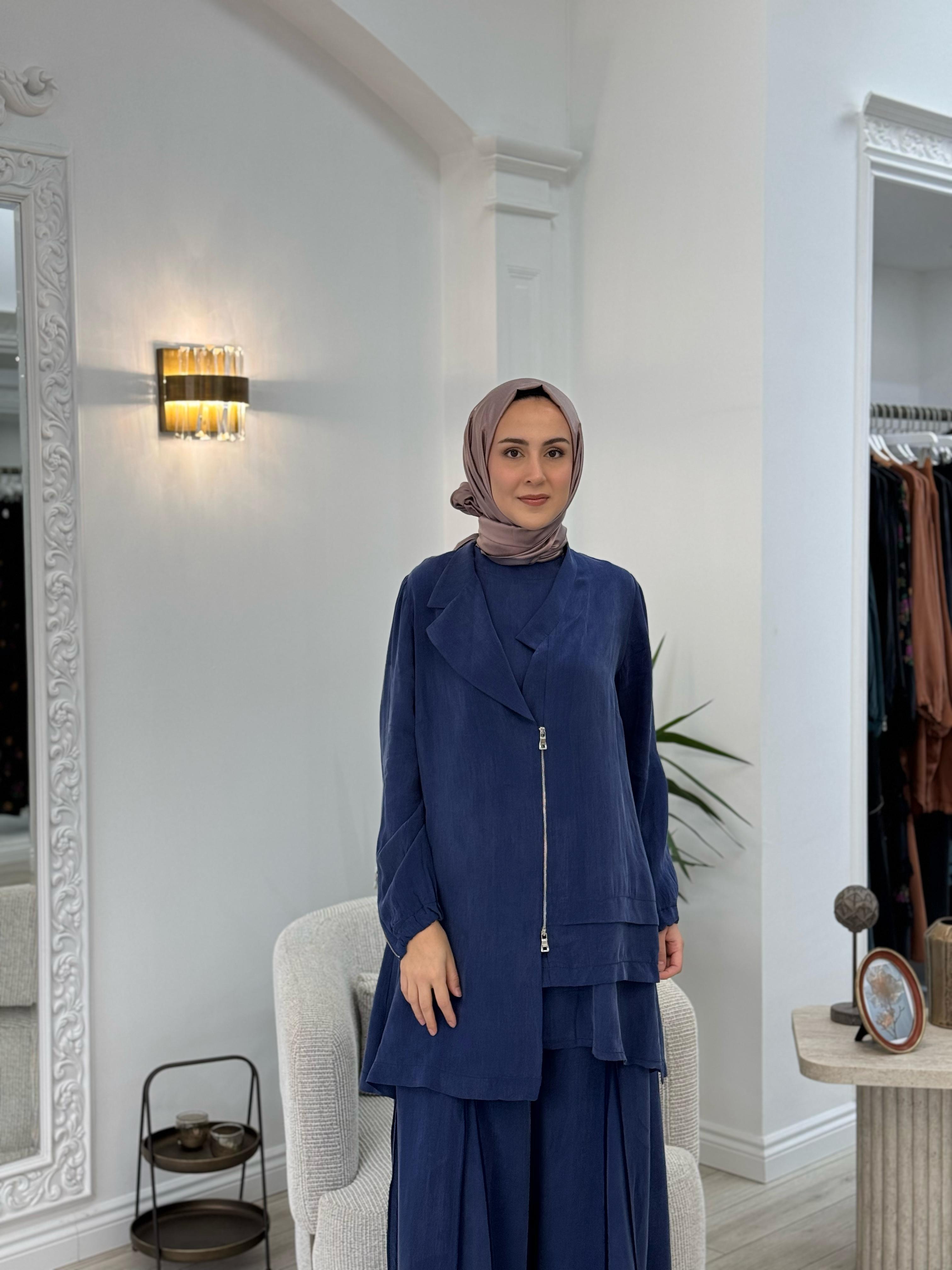 Misswhence Ceket Pantolon Takım İndigo 37205