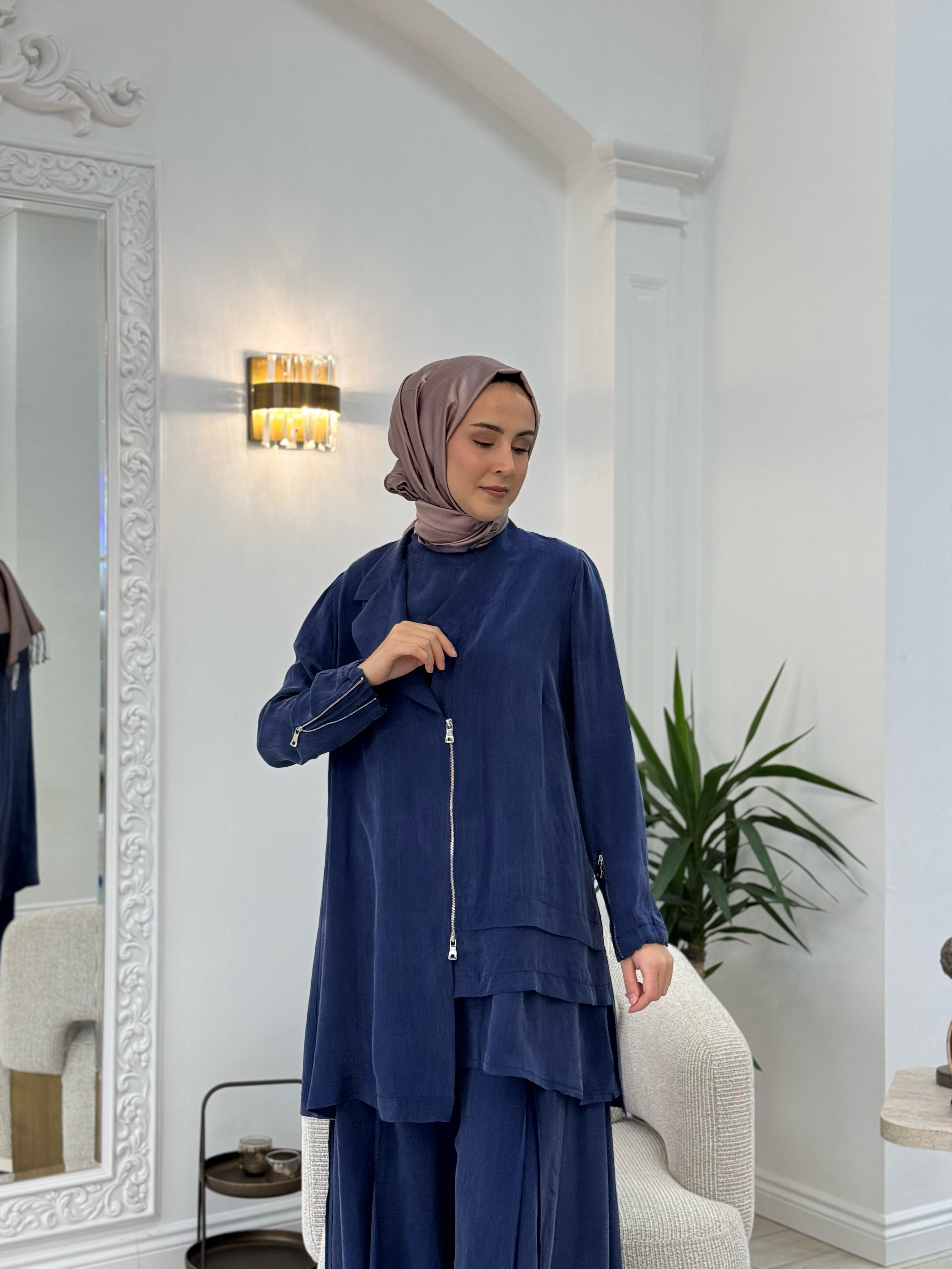 Misswhence Ceket Pantolon Takım İndigo 37205