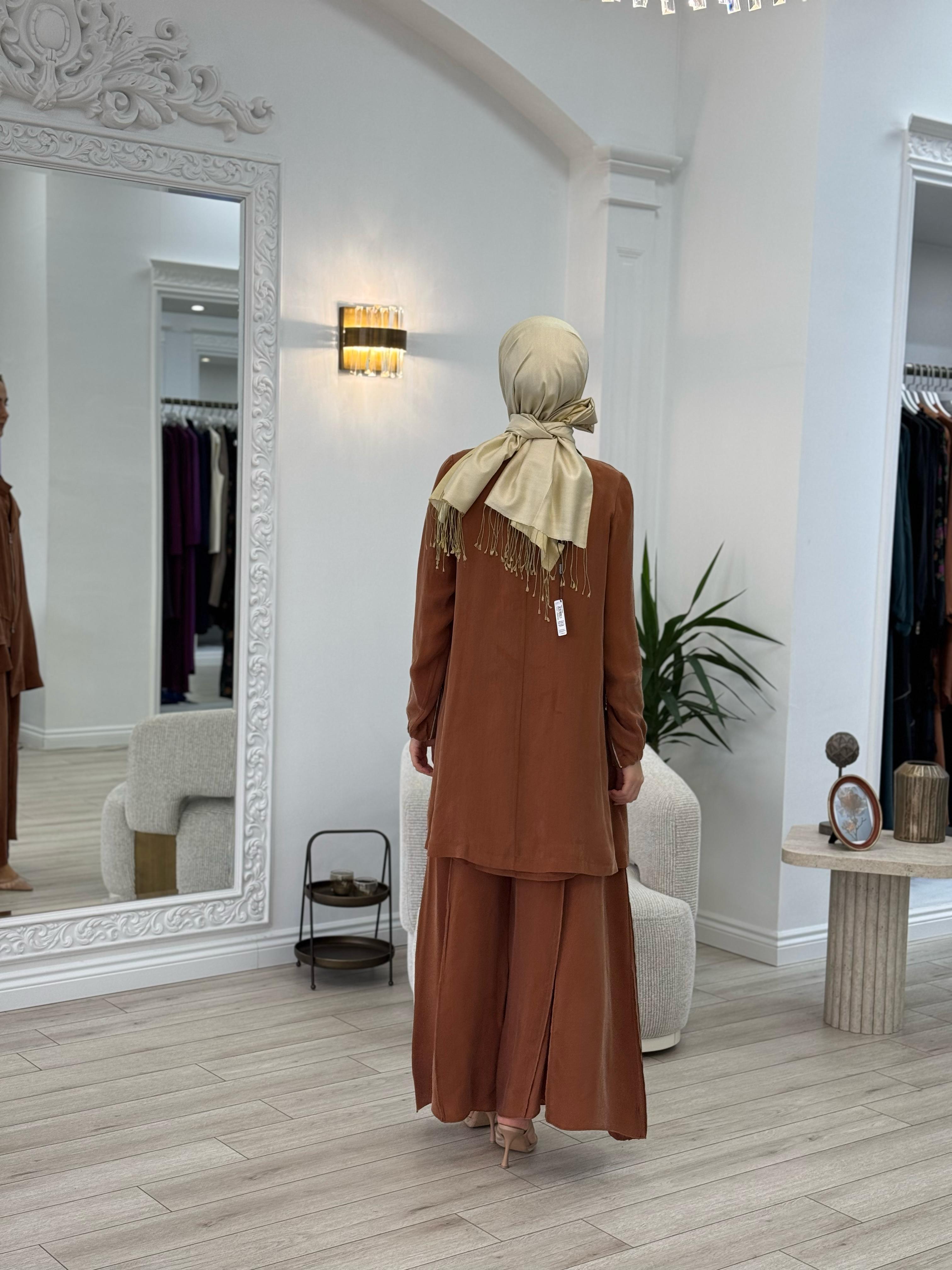 Misswhence Ceket Pantolon Takım Kiremit 37205