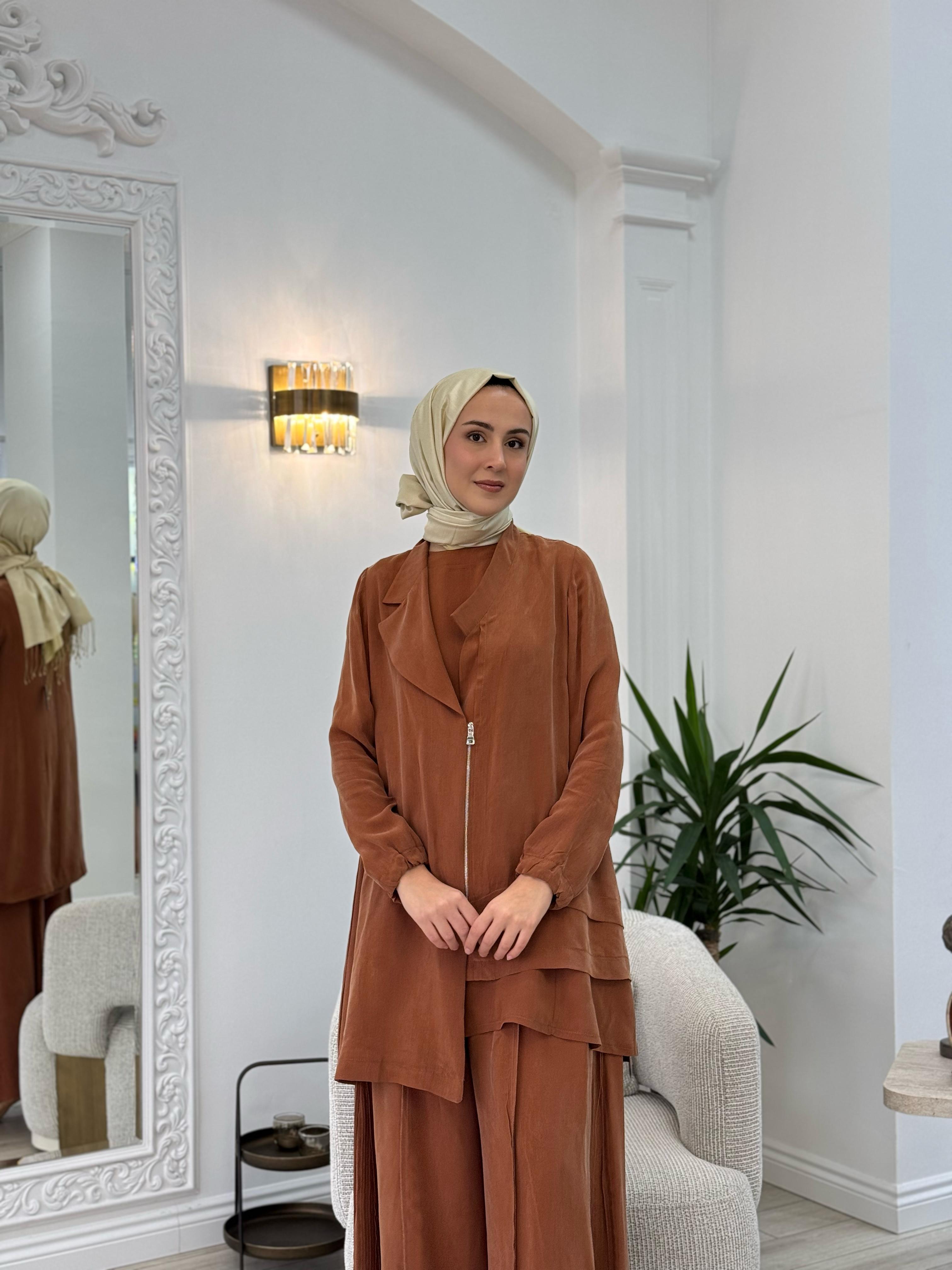 Misswhence Ceket Pantolon Takım Kiremit 37205