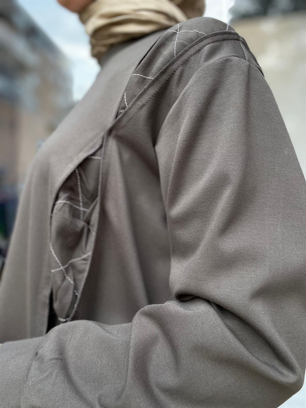 Misswhence Çelik Örme Kısa Tunik Haki 34029