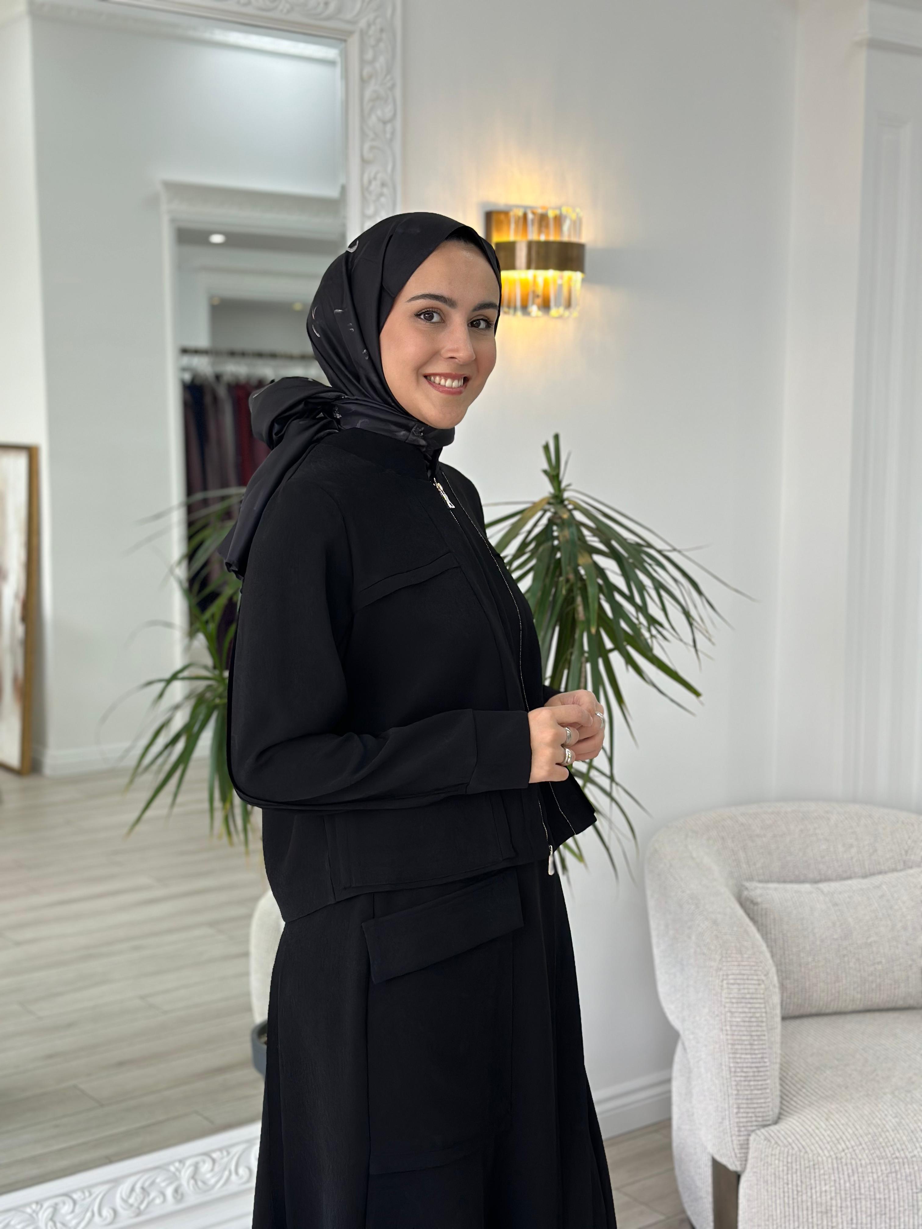 Misswhence Cep Detaylı Etekli Takım Siyah 36204