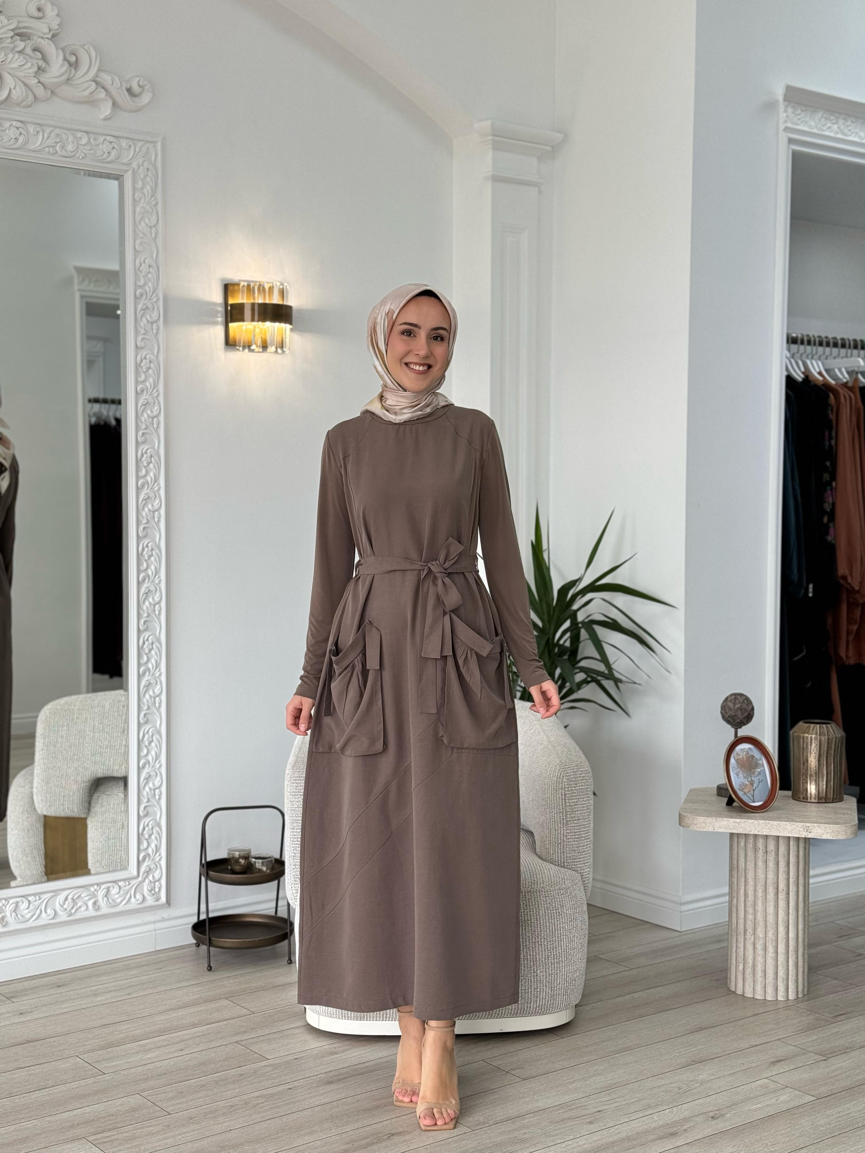 Misswhence Cep Detaylı Tensel Elbise Vizon Siyah 37814