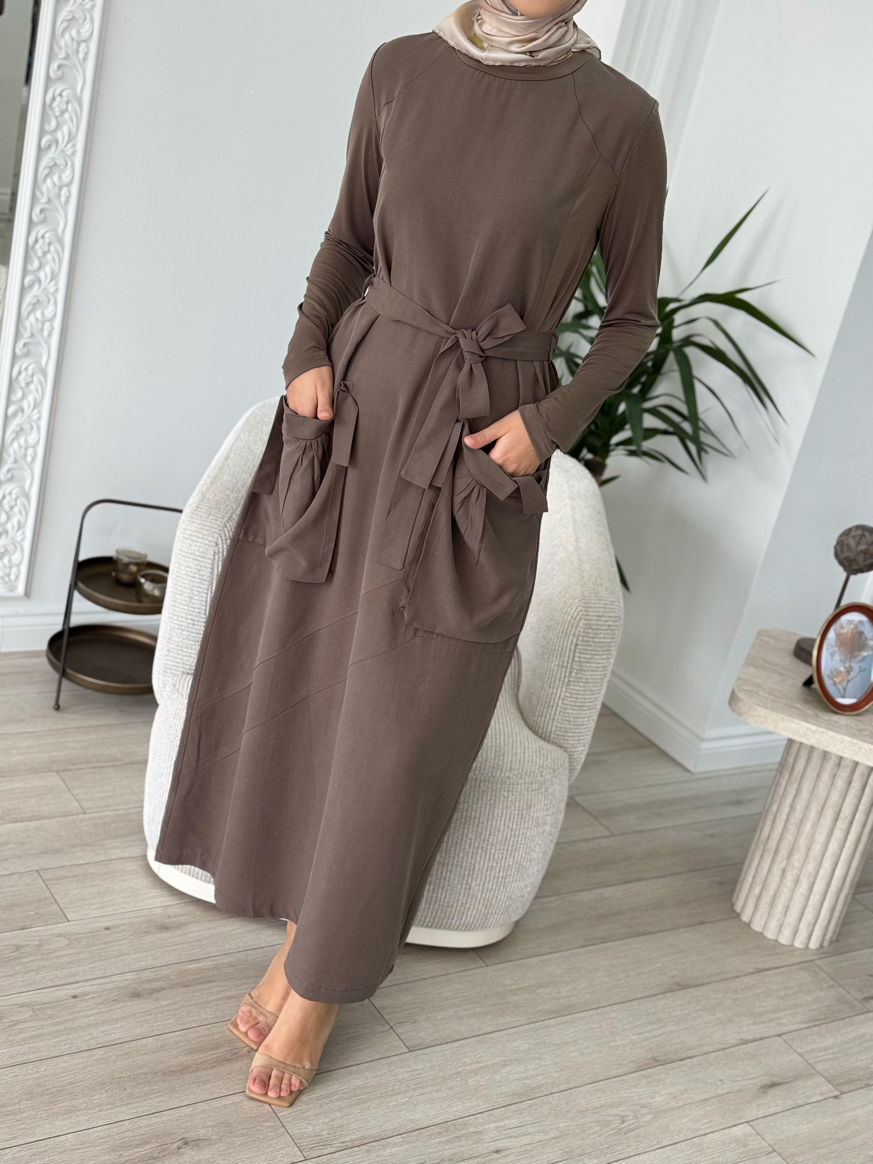 Misswhence Cep Detaylı Tensel Elbise Vizon Siyah 37814