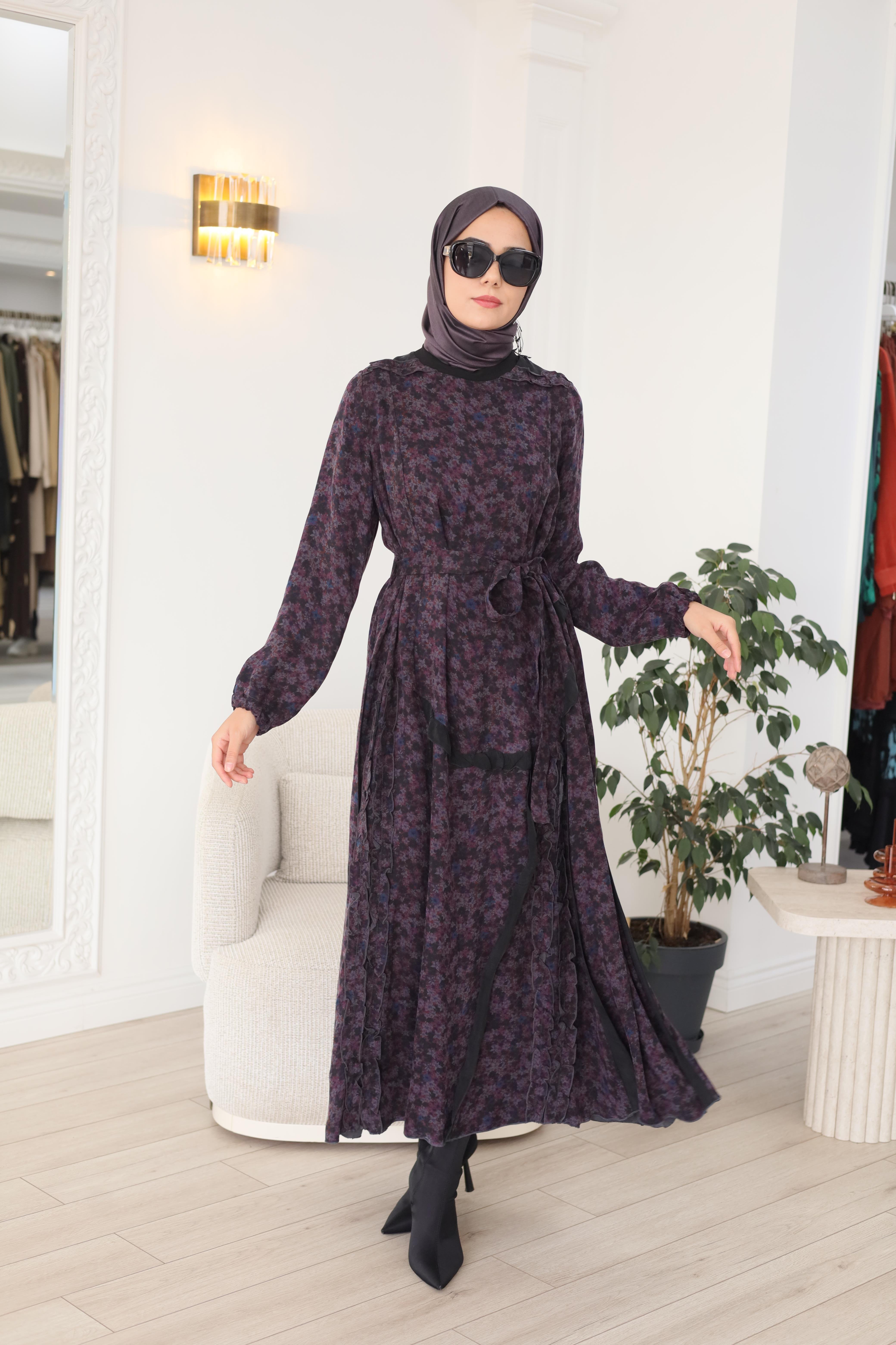 Misswhence Çiçek Desenli Elbise 38829