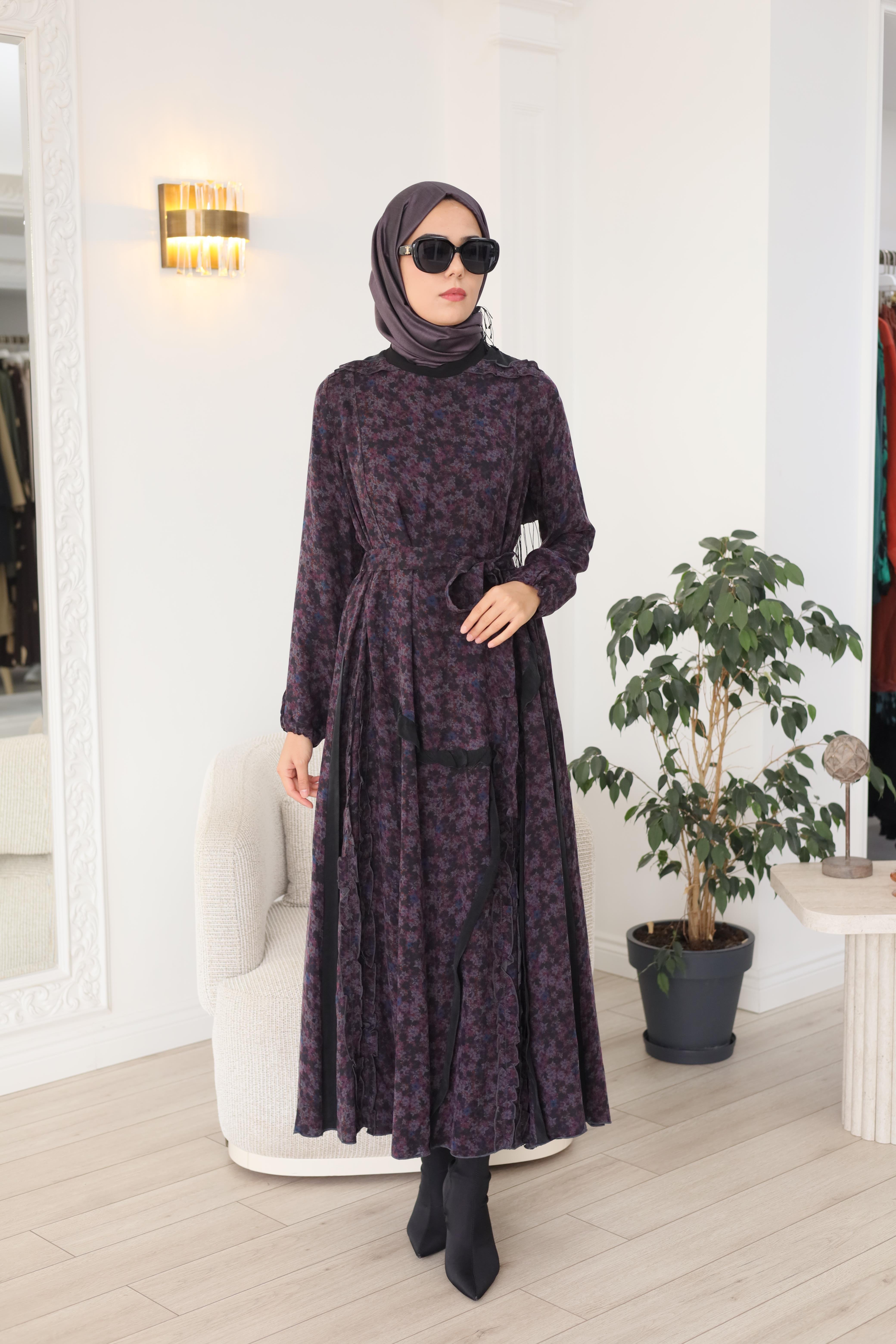 Misswhence Çiçek Desenli Elbise 38829