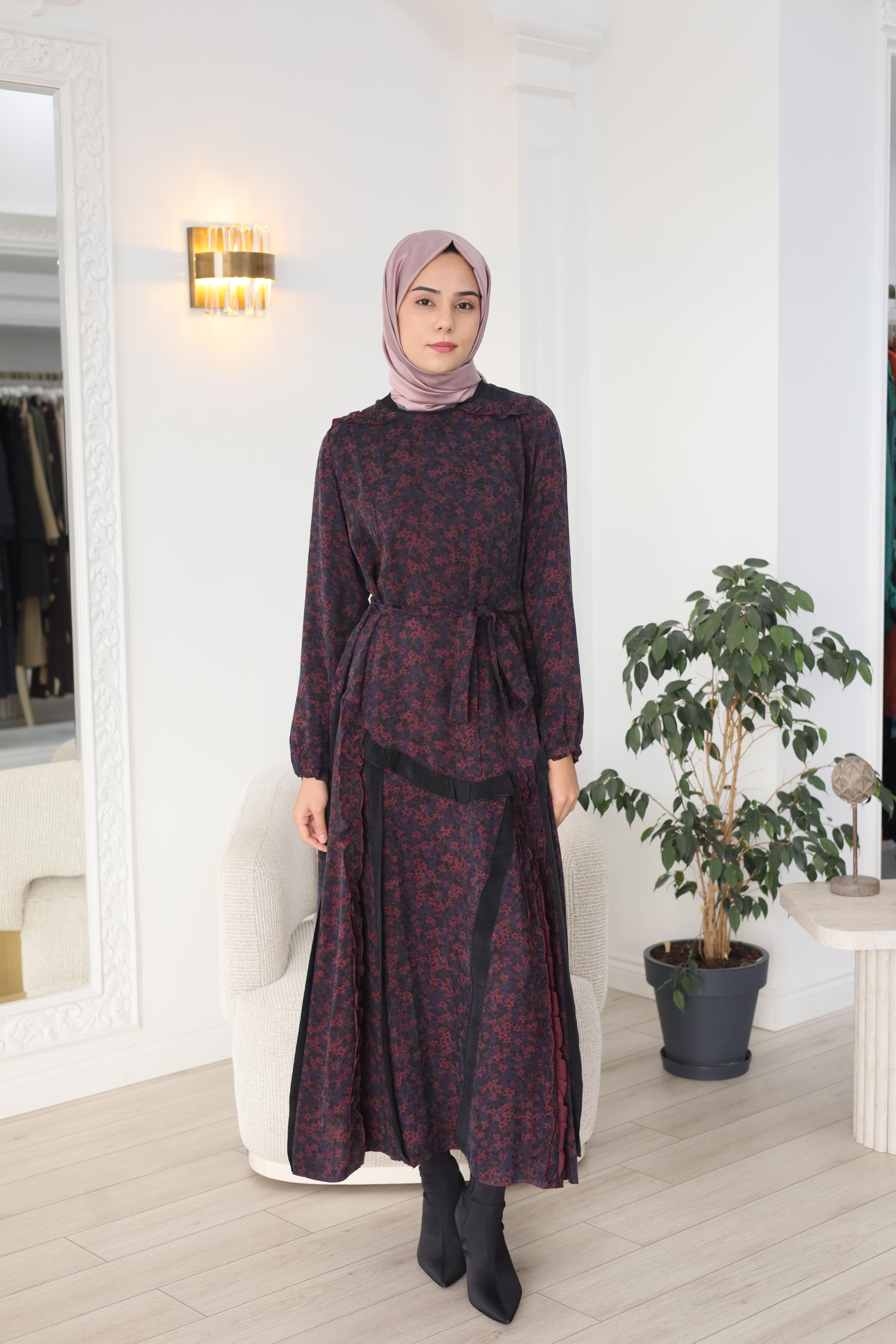 Misswhence Çiçek Desenli Elbise 38829