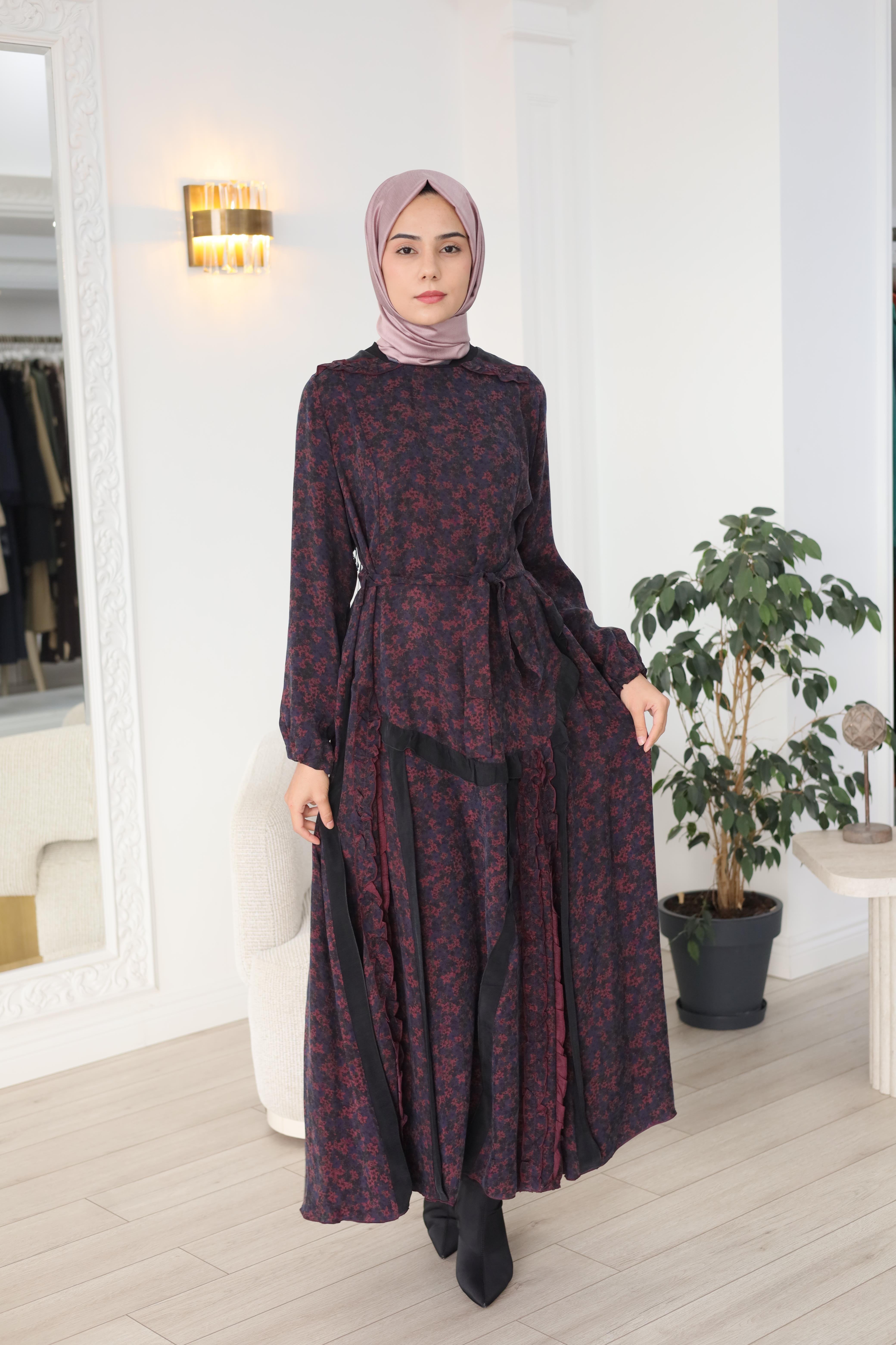 Misswhence Çiçek Desenli Elbise 38829