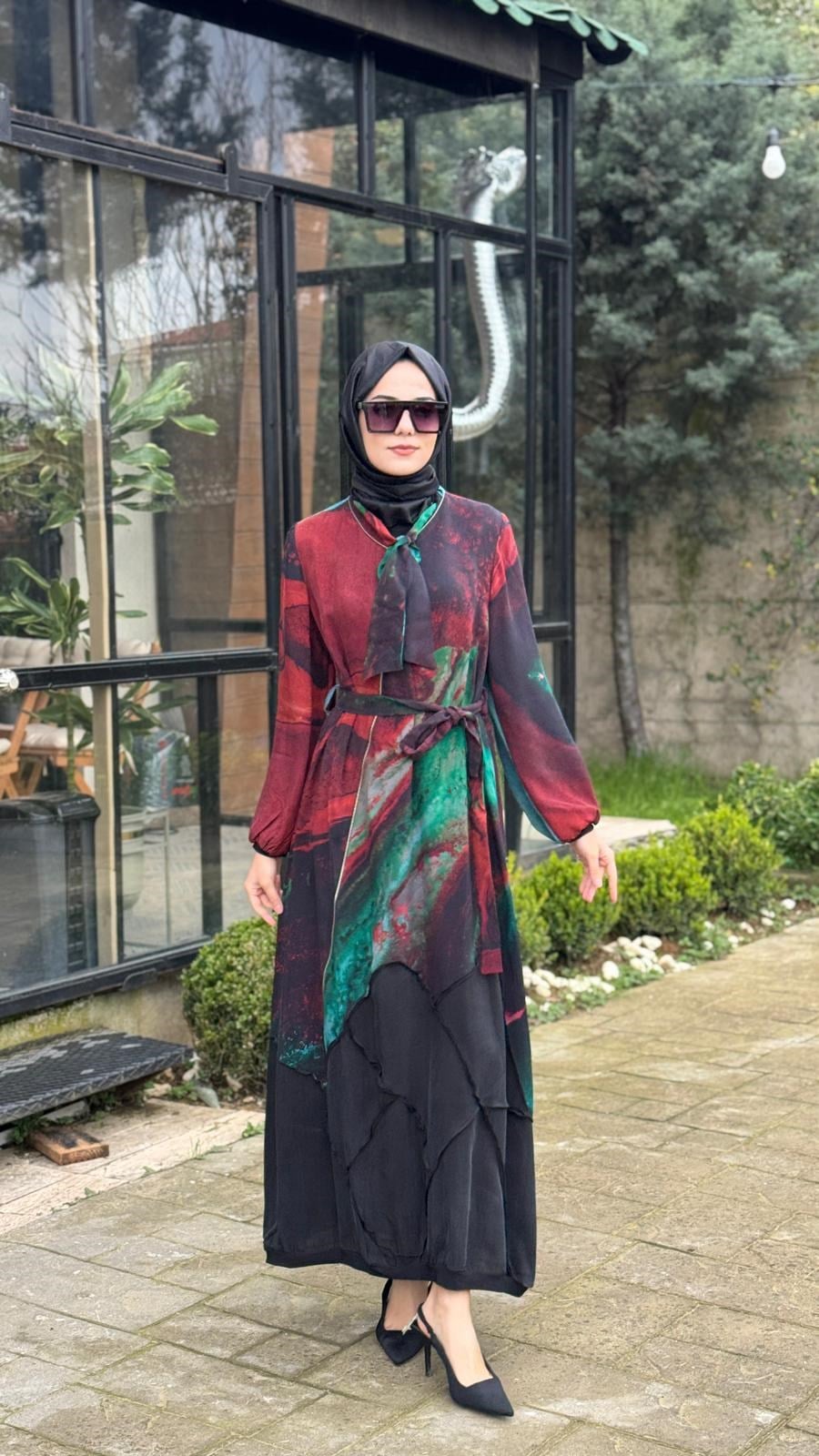 Misswhence Çiçek Desenli Elbise 39802
