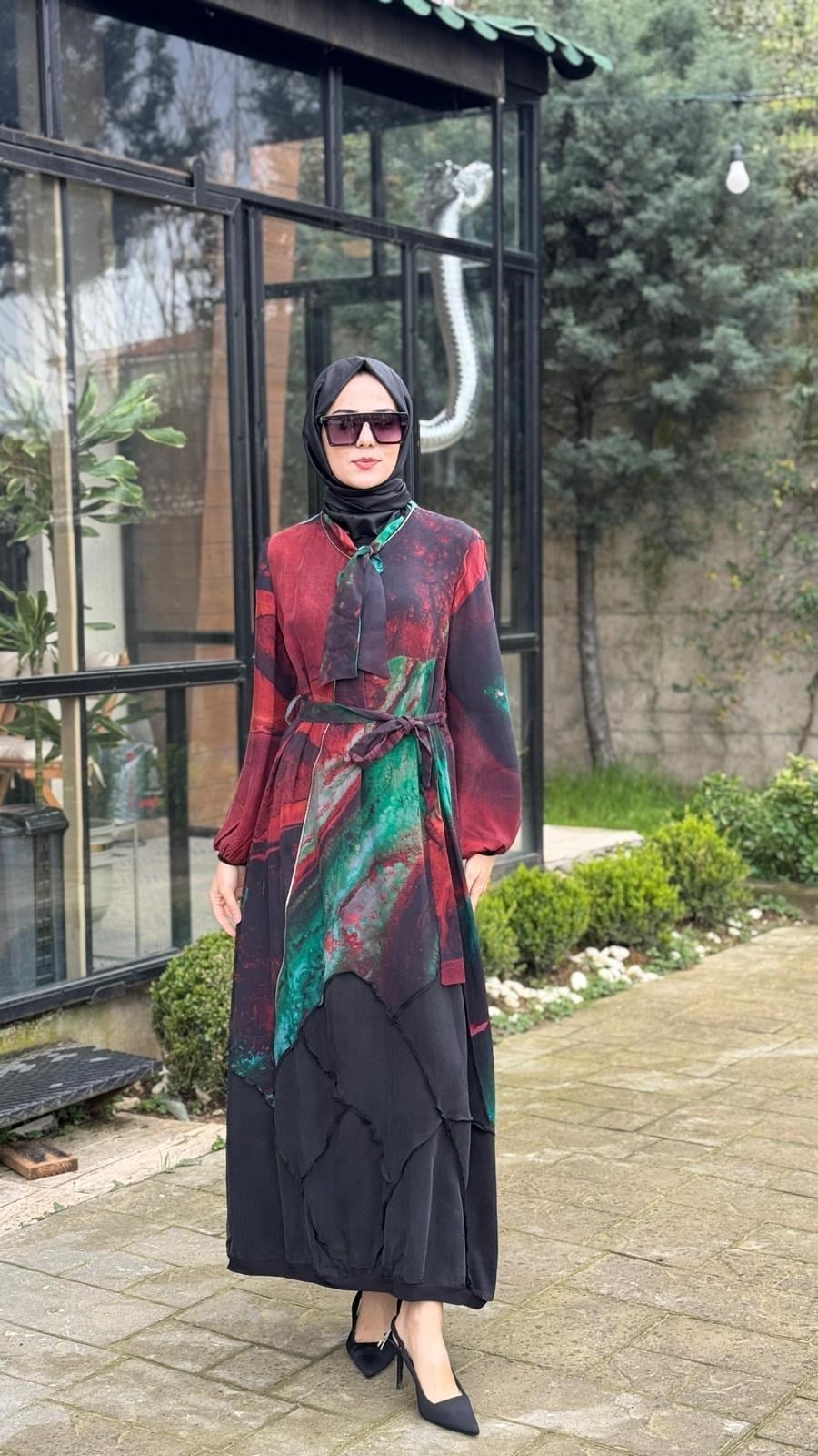 Misswhence Çiçek Desenli Elbise 39802