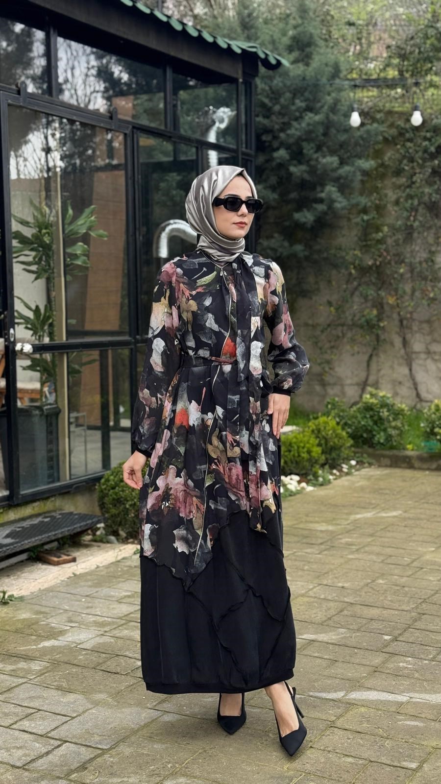 Misswhence Çiçek Desenli Elbise 39802