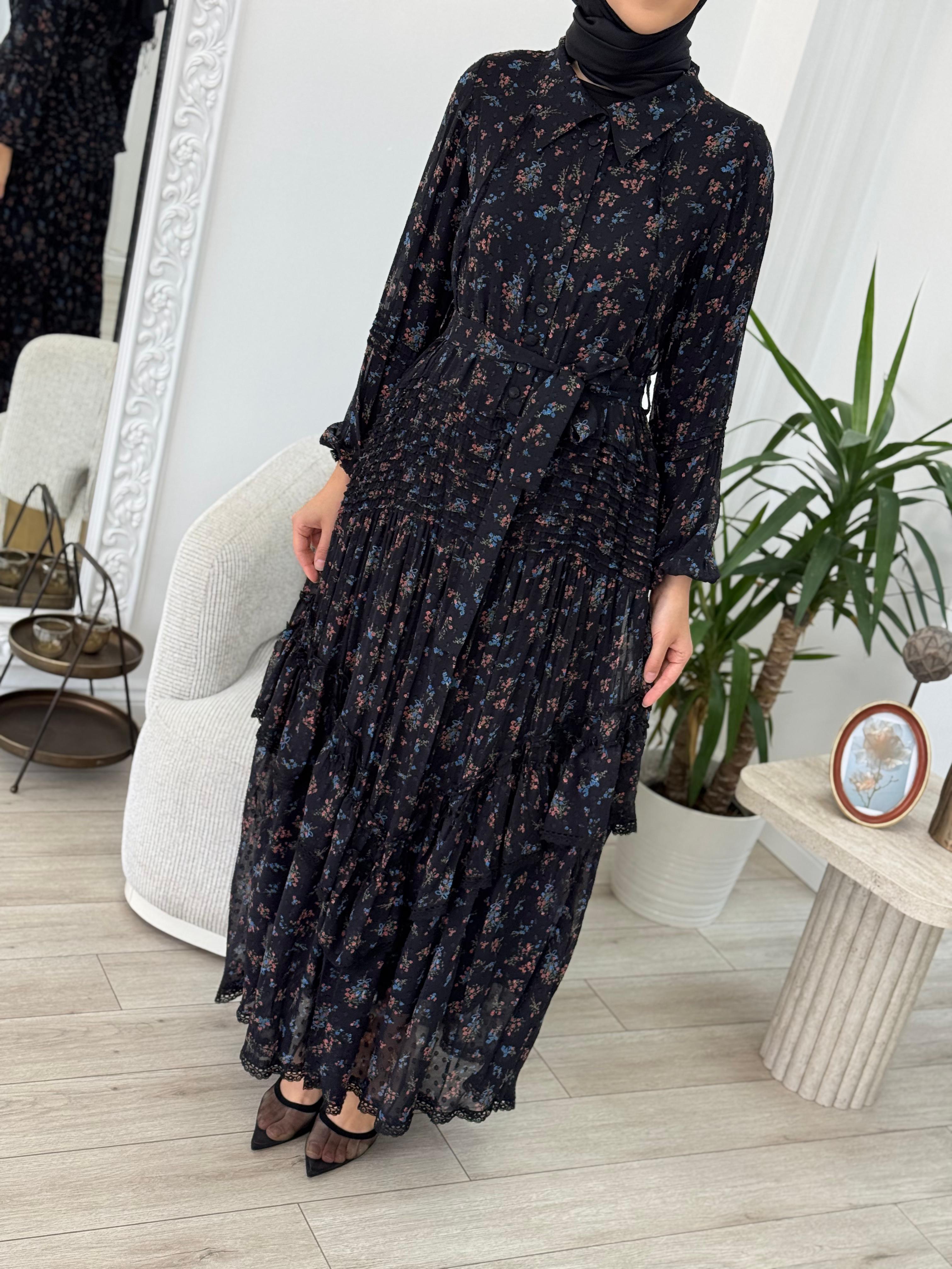 Misswhence Çiçek Detaylı Elbise 37819