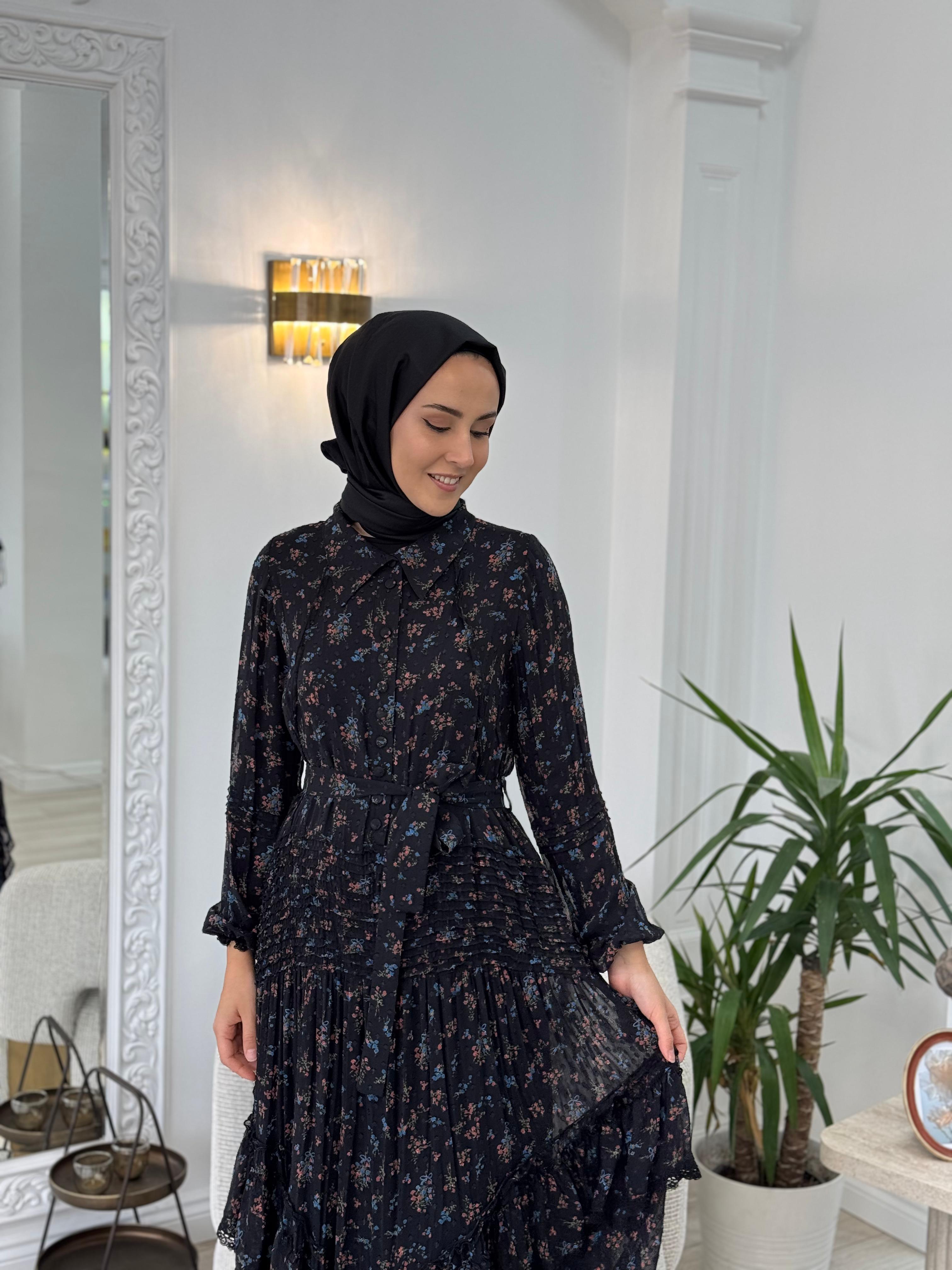 Misswhence Çiçek Detaylı Elbise 37819