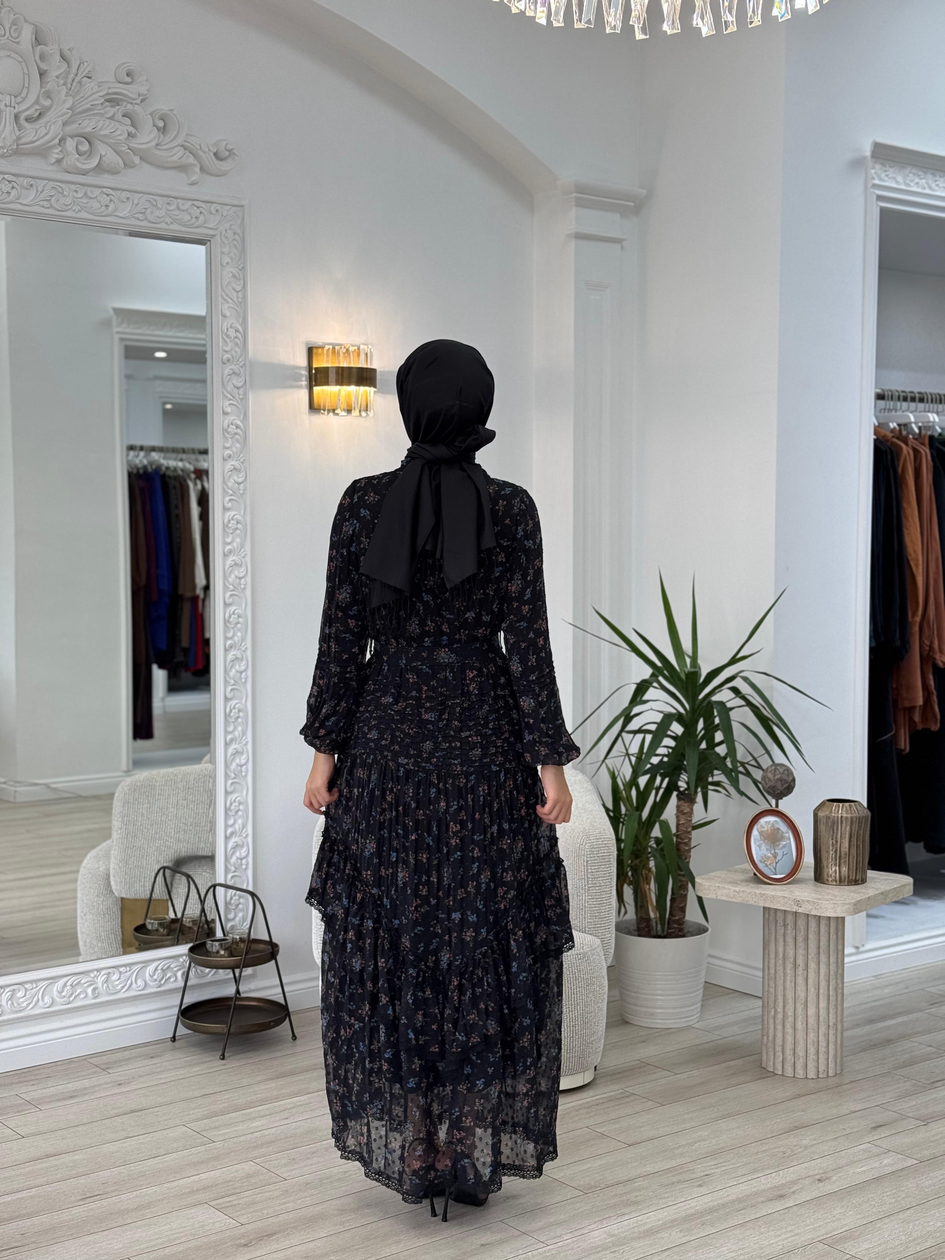 Misswhence Çiçek Detaylı Elbise 37819