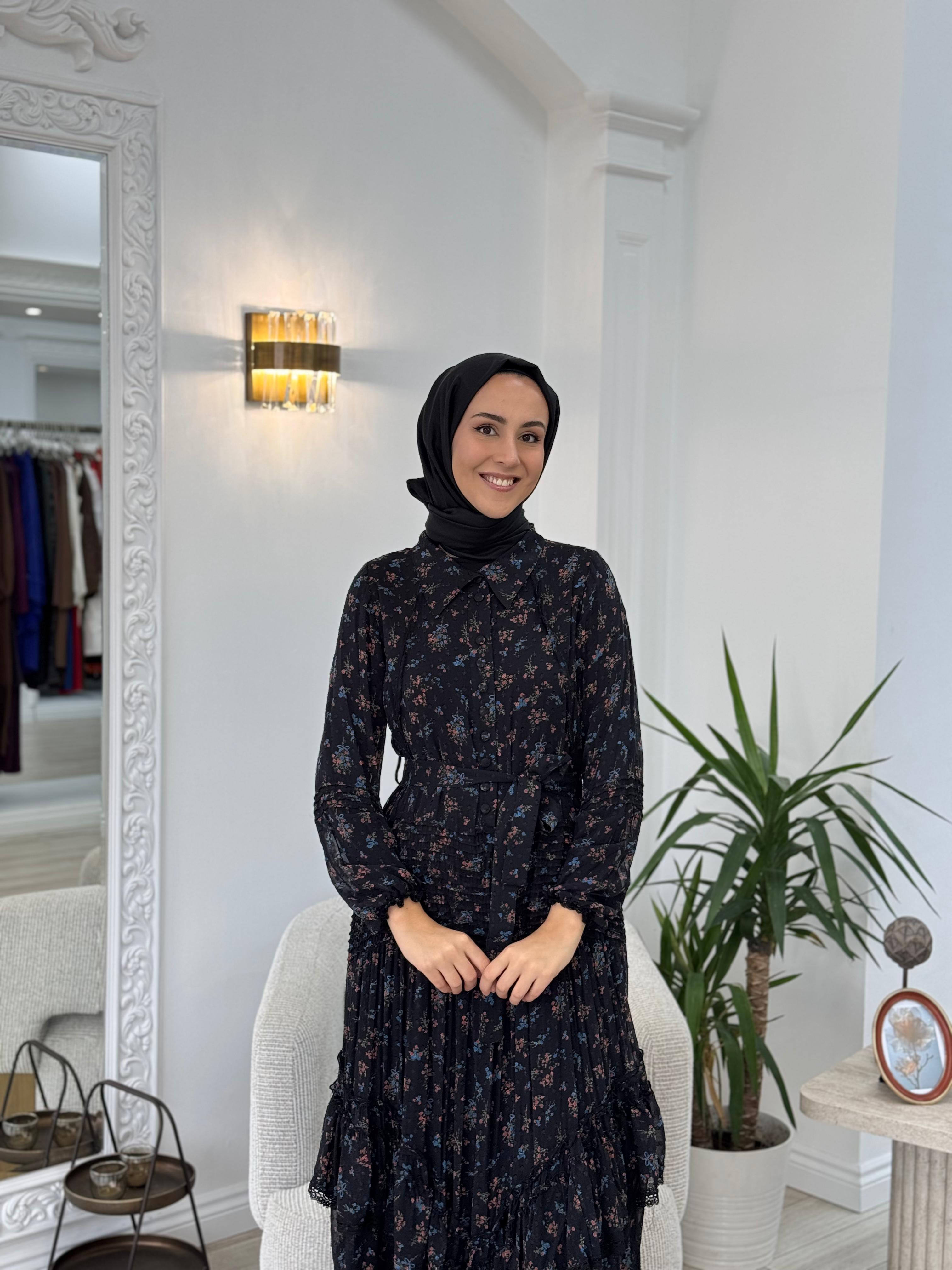 Misswhence Çiçek Detaylı Elbise 37819