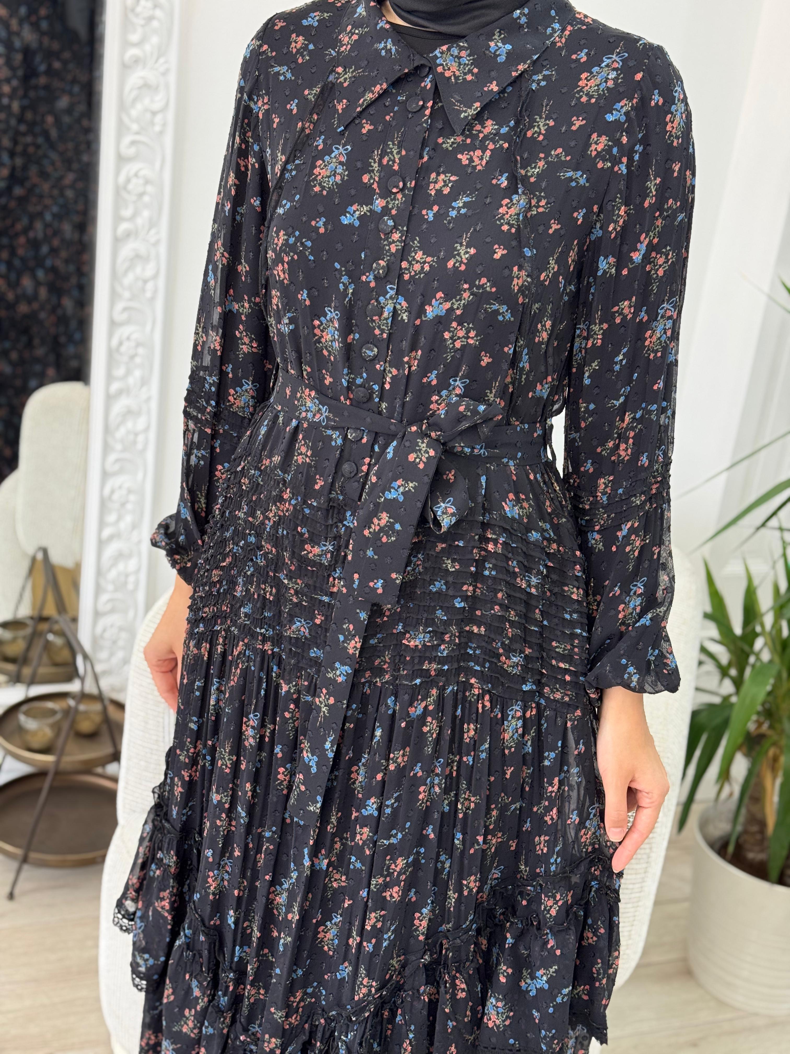 Misswhence Çiçek Detaylı Elbise 37819