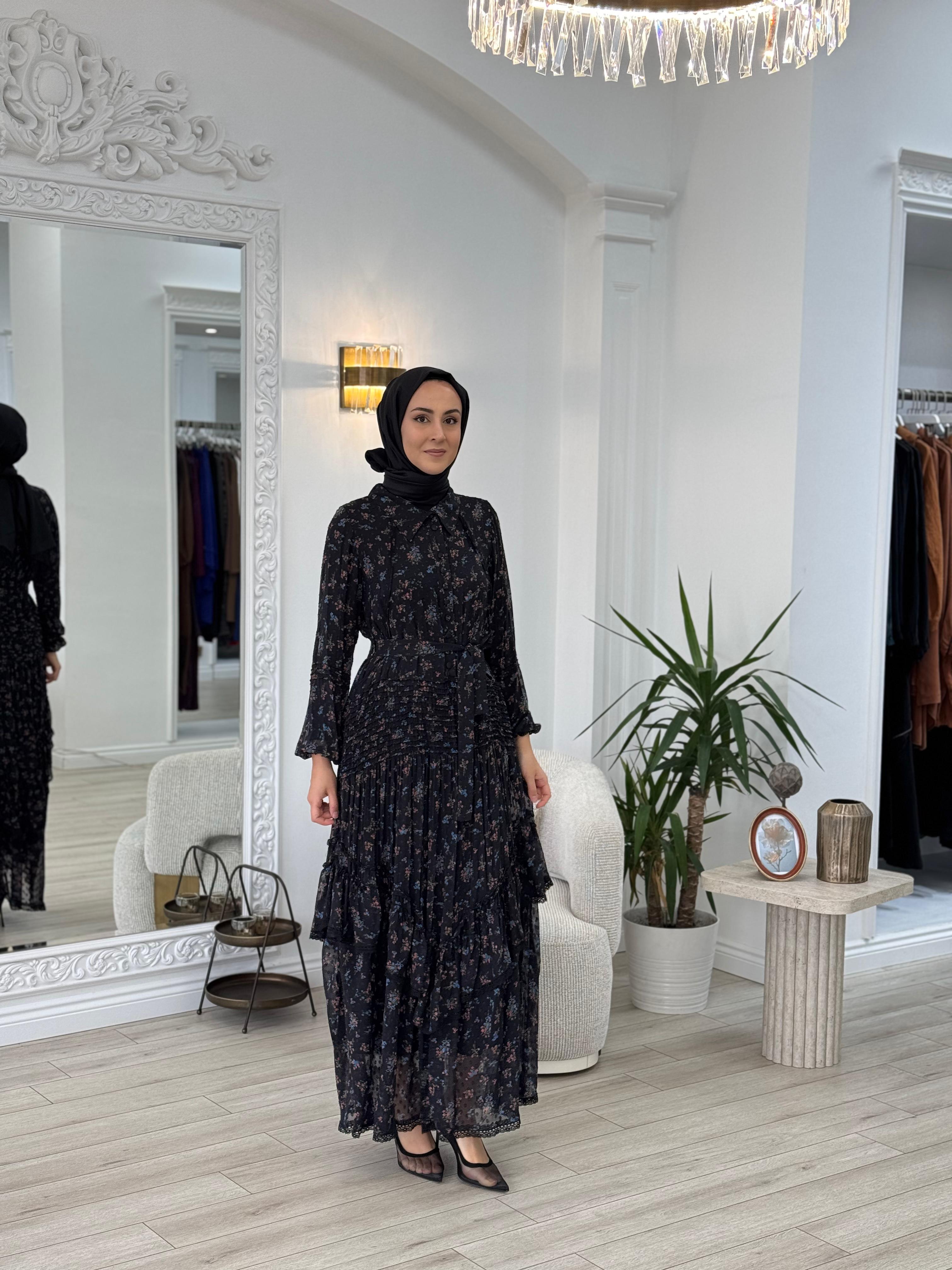 Misswhence Çiçek Detaylı Elbise 37819
