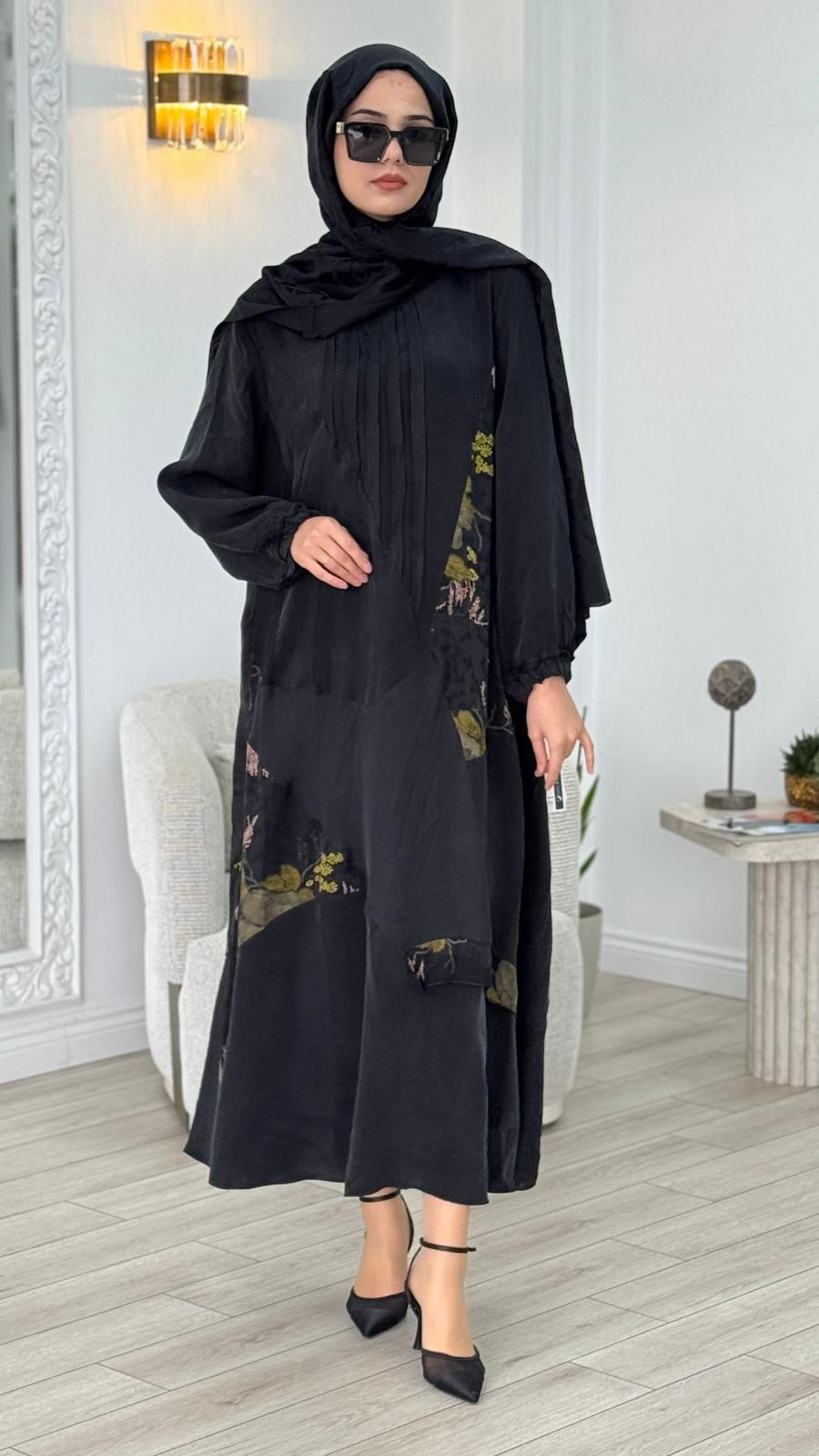 Misswhence Çiçek Şerit Desenli V3310 