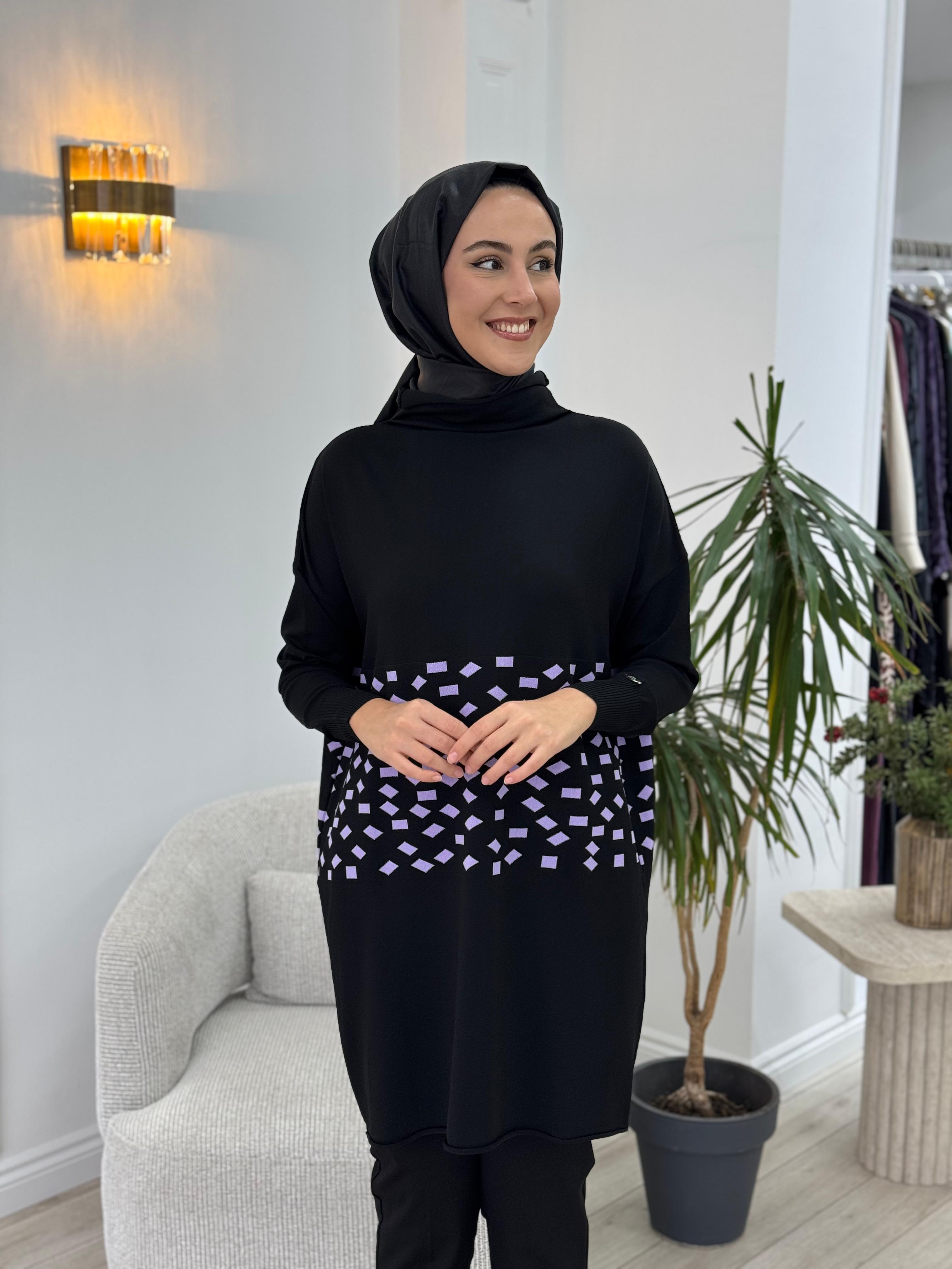 Misswhence Damalı Triko  Tunik miss 242
