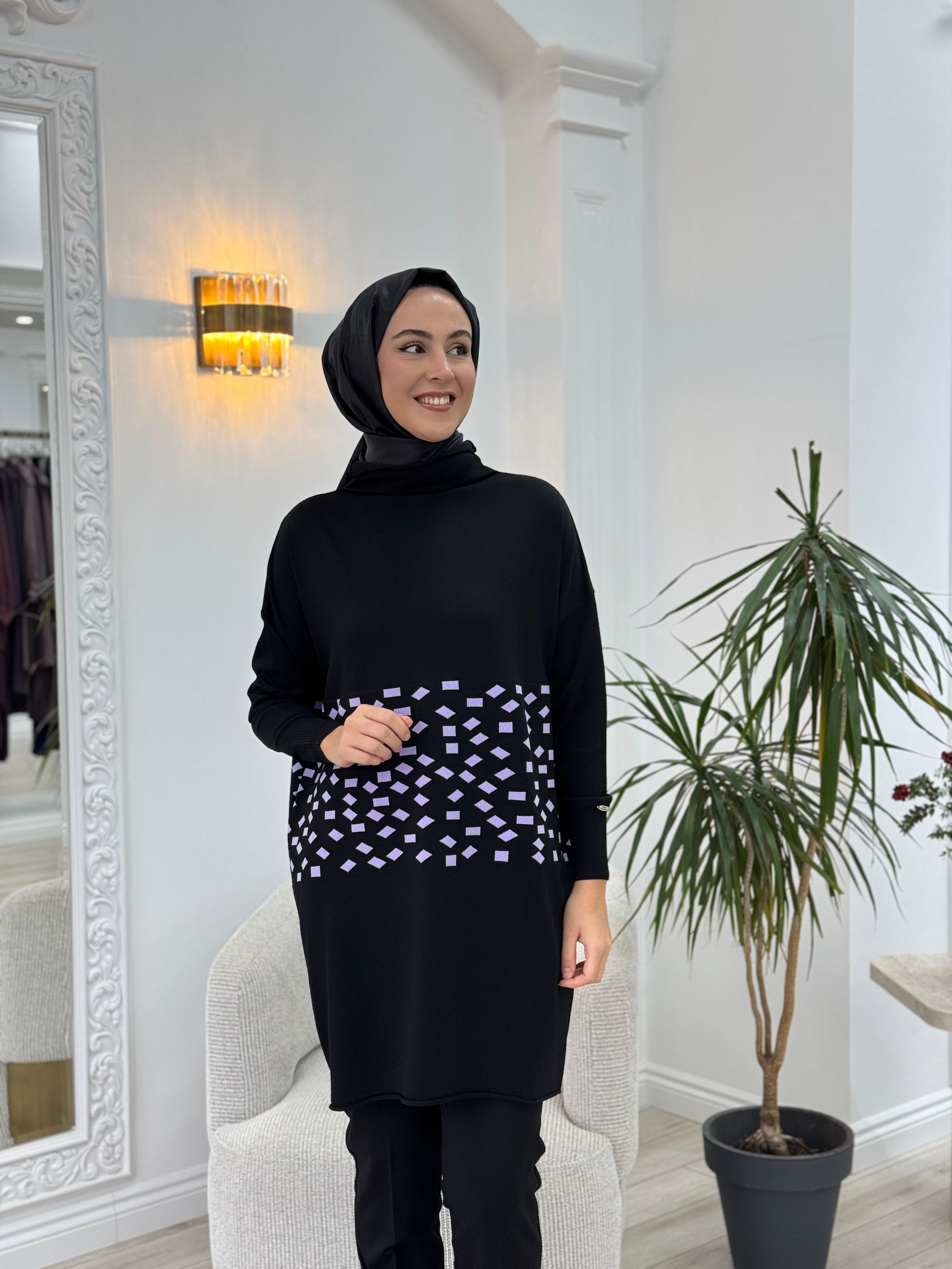 Misswhence Damalı Triko  Tunik miss 242