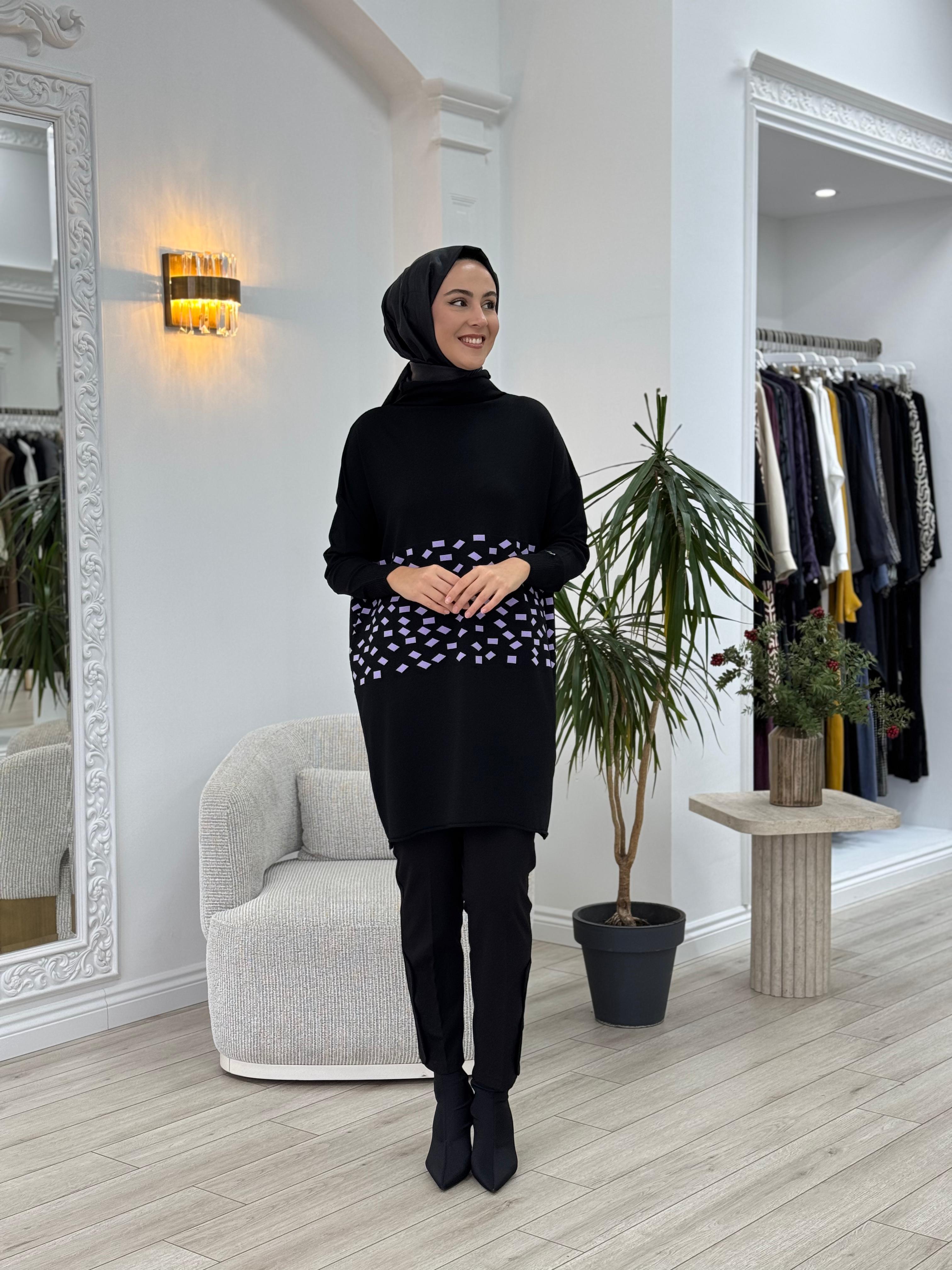 Misswhence Damalı Triko  Tunik miss 242
