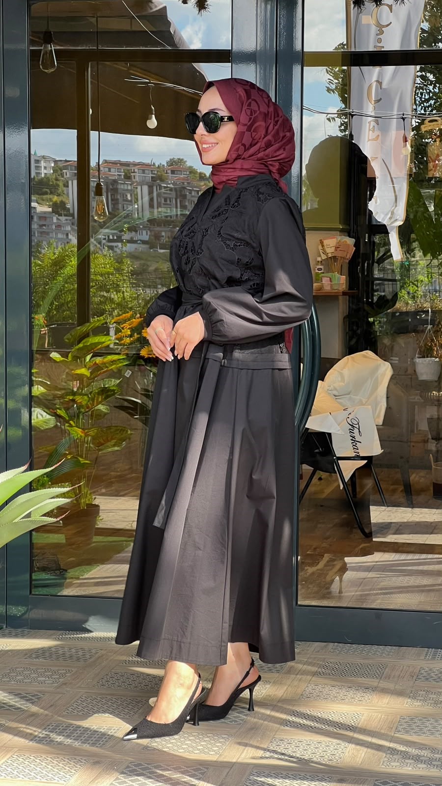Misswhence Dantel Desenli Elbise 39803