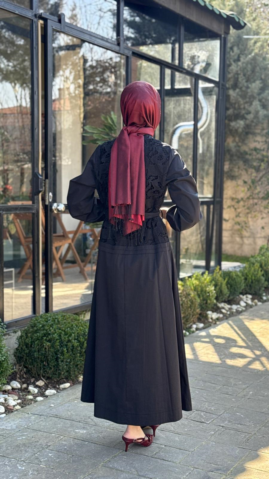 Misswhence Dantel Desenli Elbise 39803