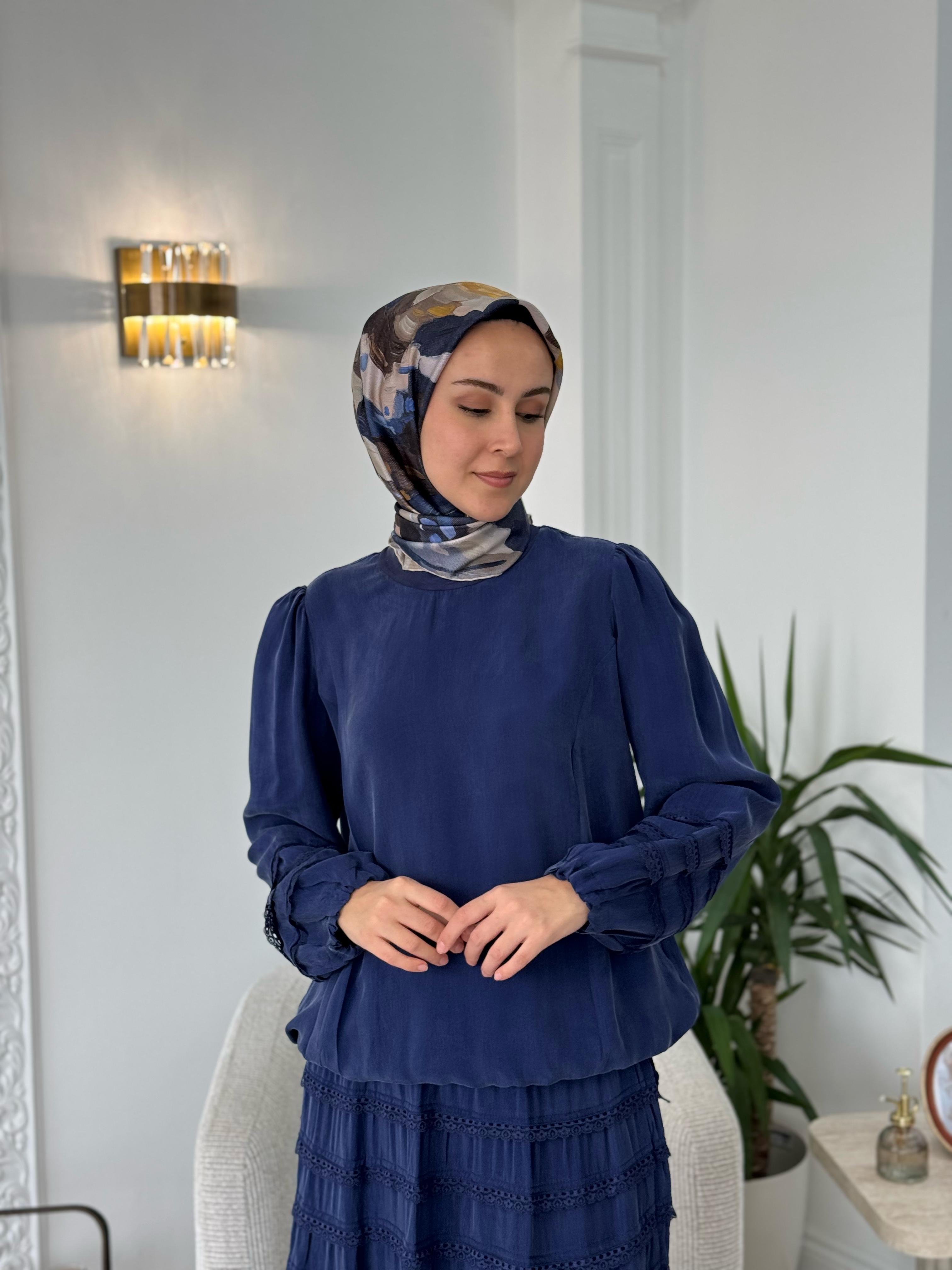 Misswhence Dantel Detaylı Takım İndigo 37005