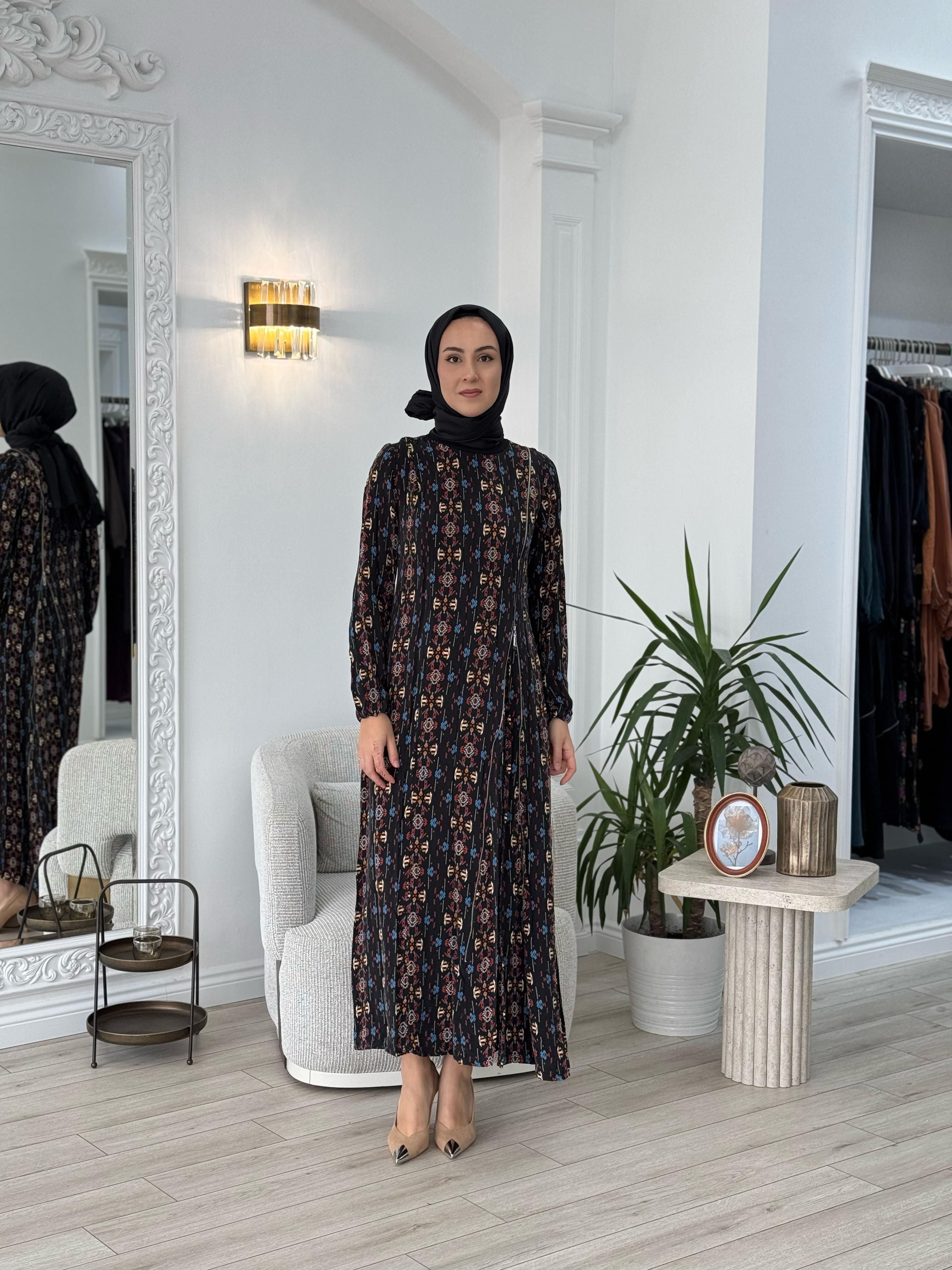 Misswhence Desenli Baskılı Elbise 37830