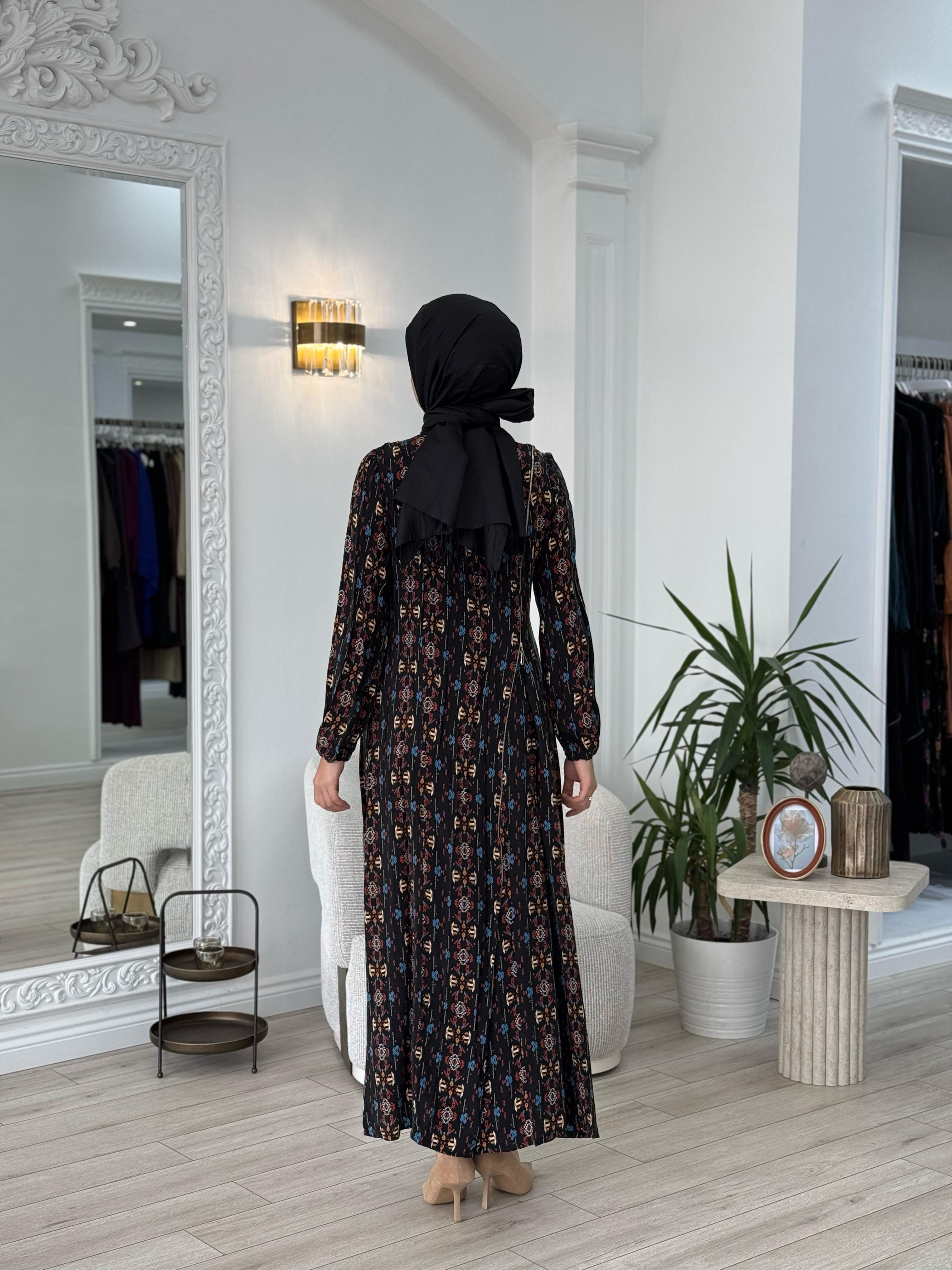 Misswhence Desenli Baskılı Elbise 37830