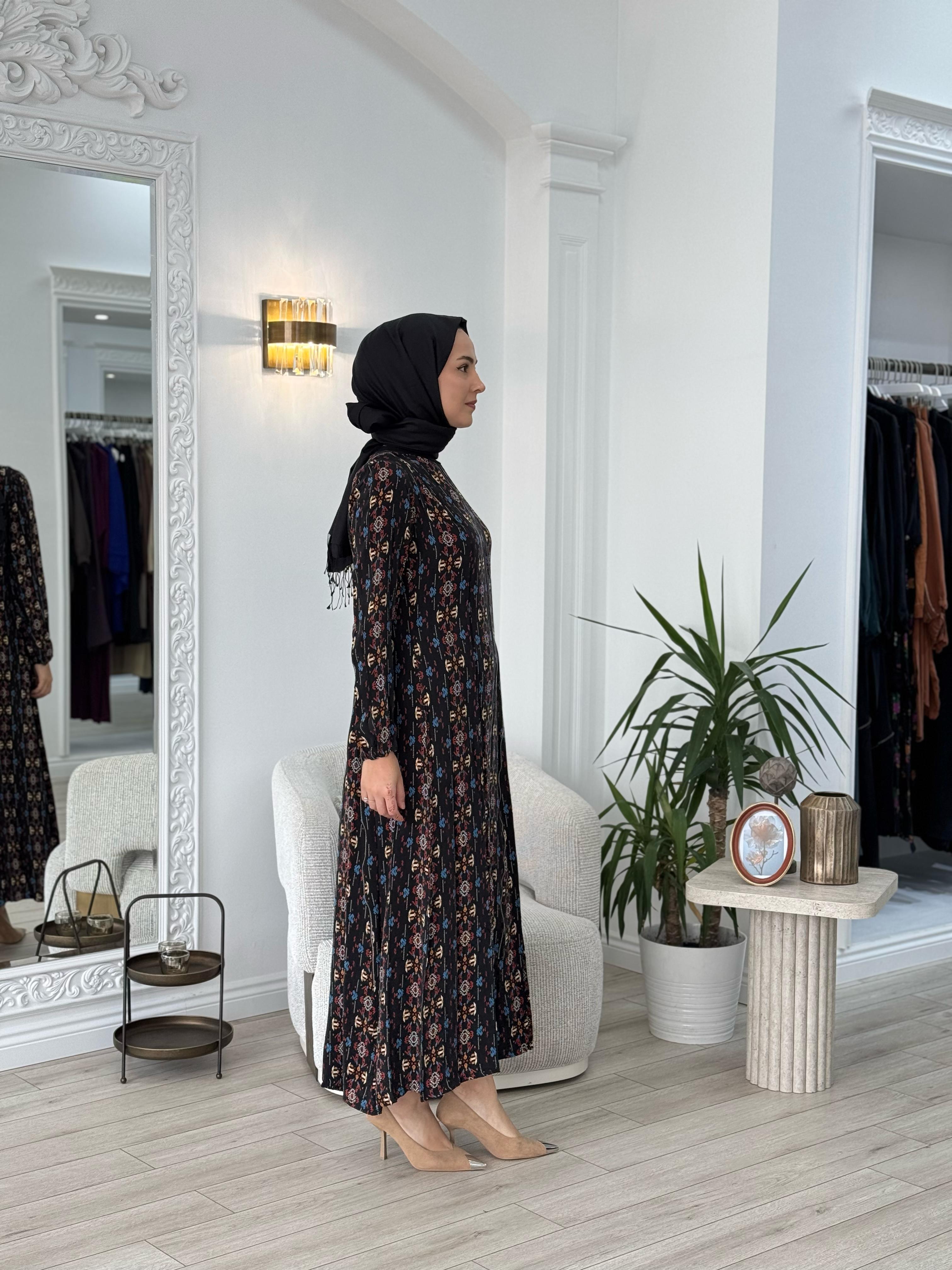 Misswhence Desenli Baskılı Elbise 37830