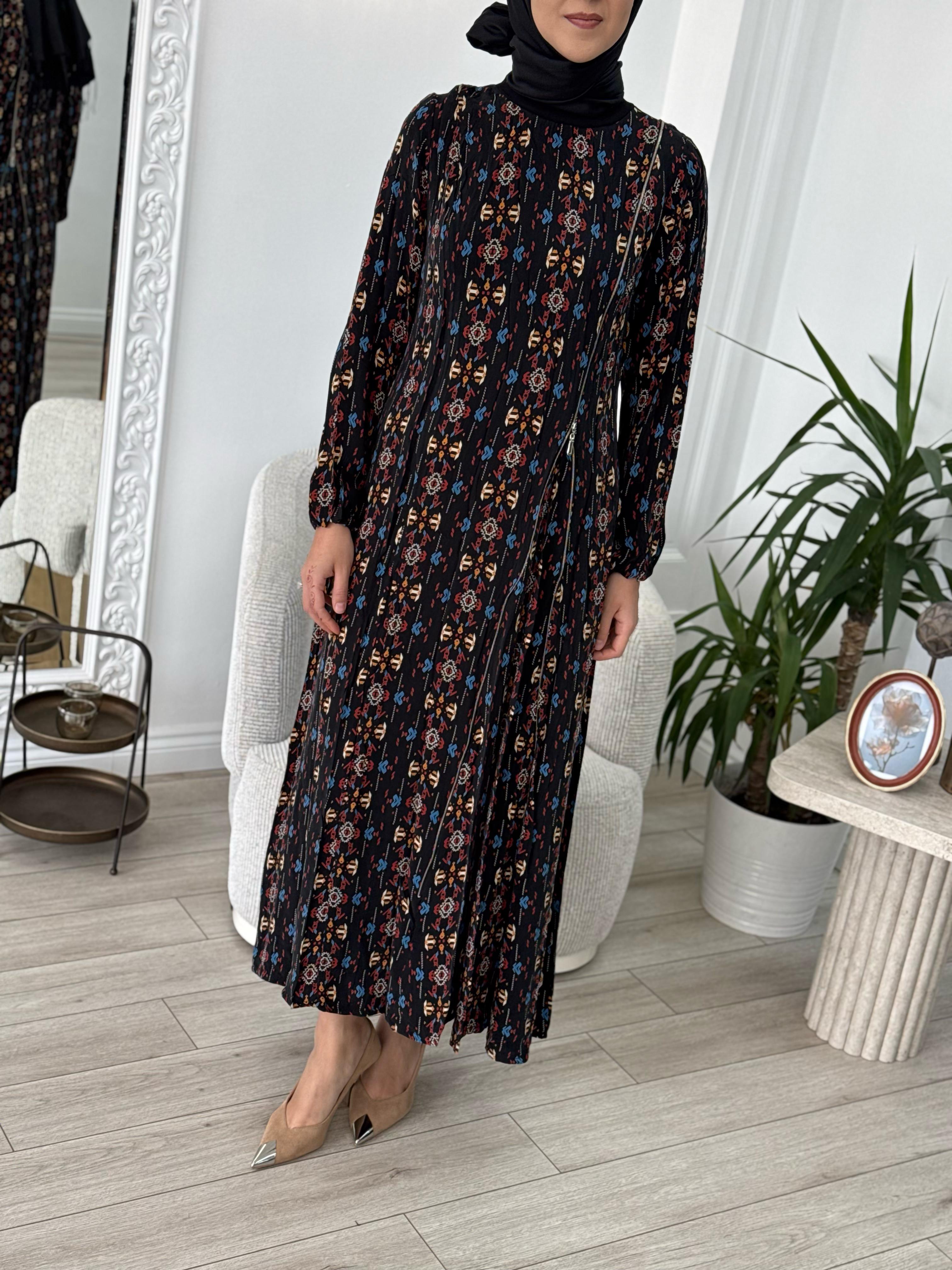 Misswhence Desenli Baskılı Elbise 37830