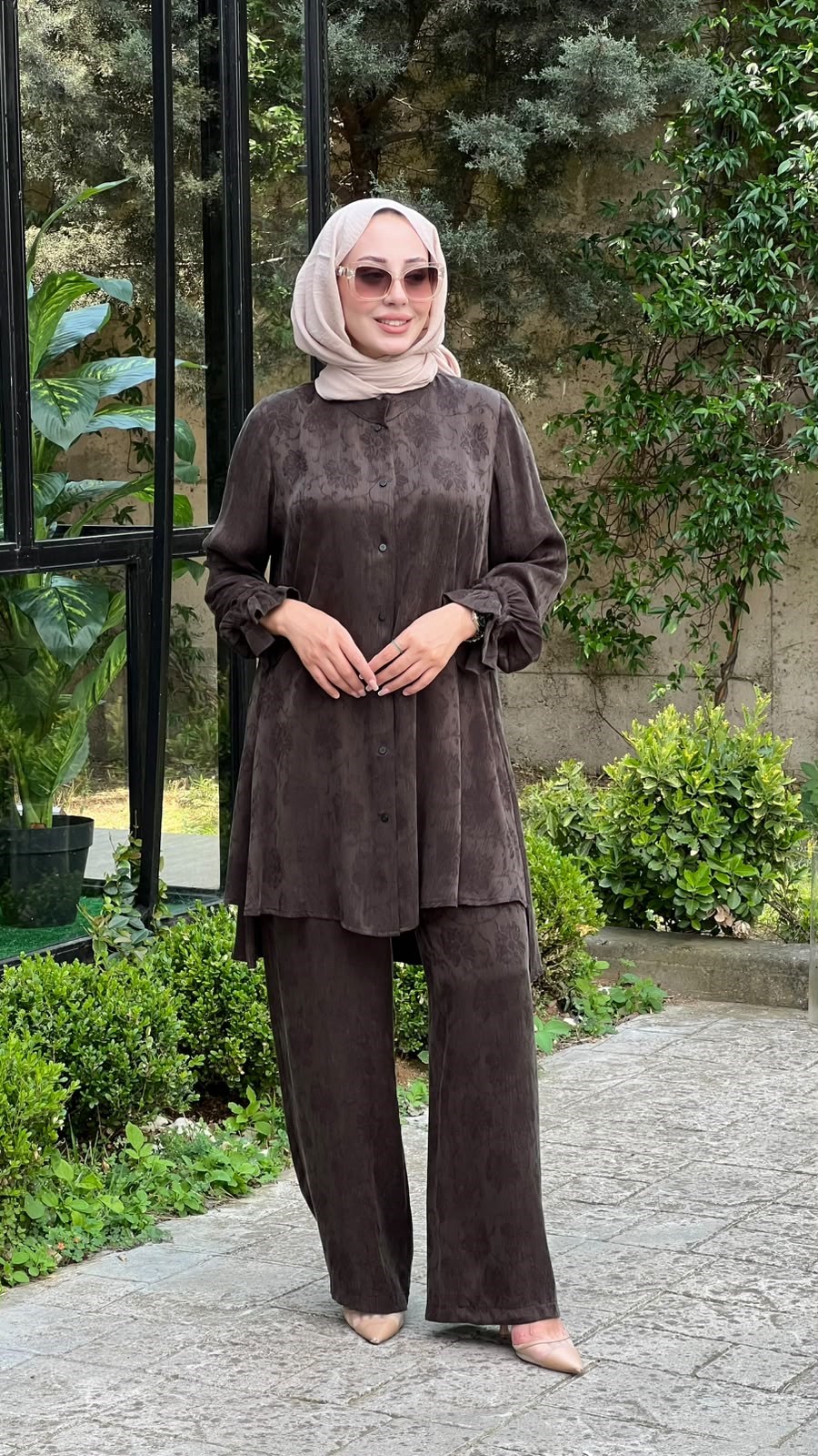 Misswhence Desenli Gömlekli Takım 39019