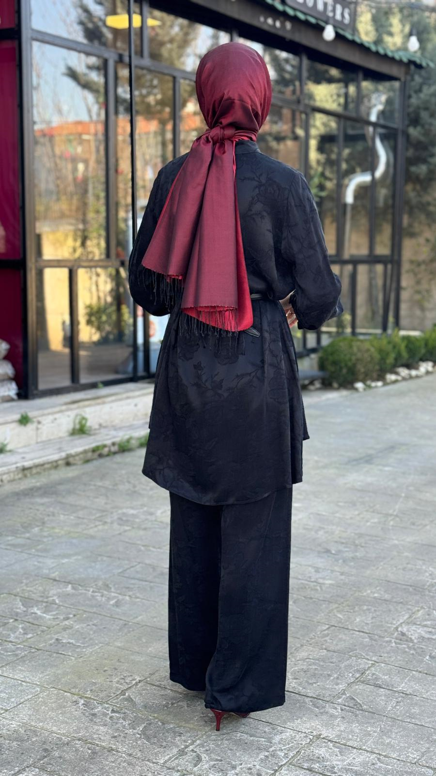 Misswhence Desenli Gömlekli Takım 39019